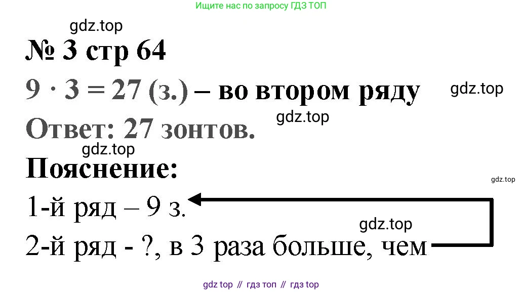 Математика, 2 класс Проверочные работы, автор: Волкова Светлана Ивановна, издательство Просвещение, Москва, 2023, белого цвета, страница 64, номер 3, Решение