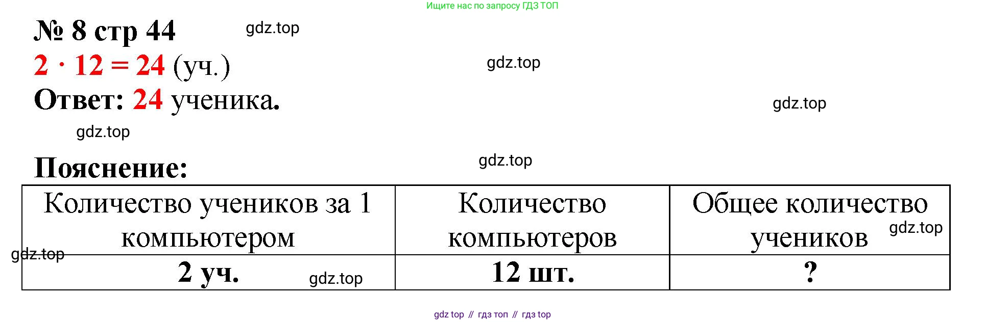 Математика, 2 класс Тетрадь учебных достижений, автор: Волкова Светлана Ивановна, издательство Просвещение, Москва, 2023, белого цвета, страница 45, номер 8, Решение