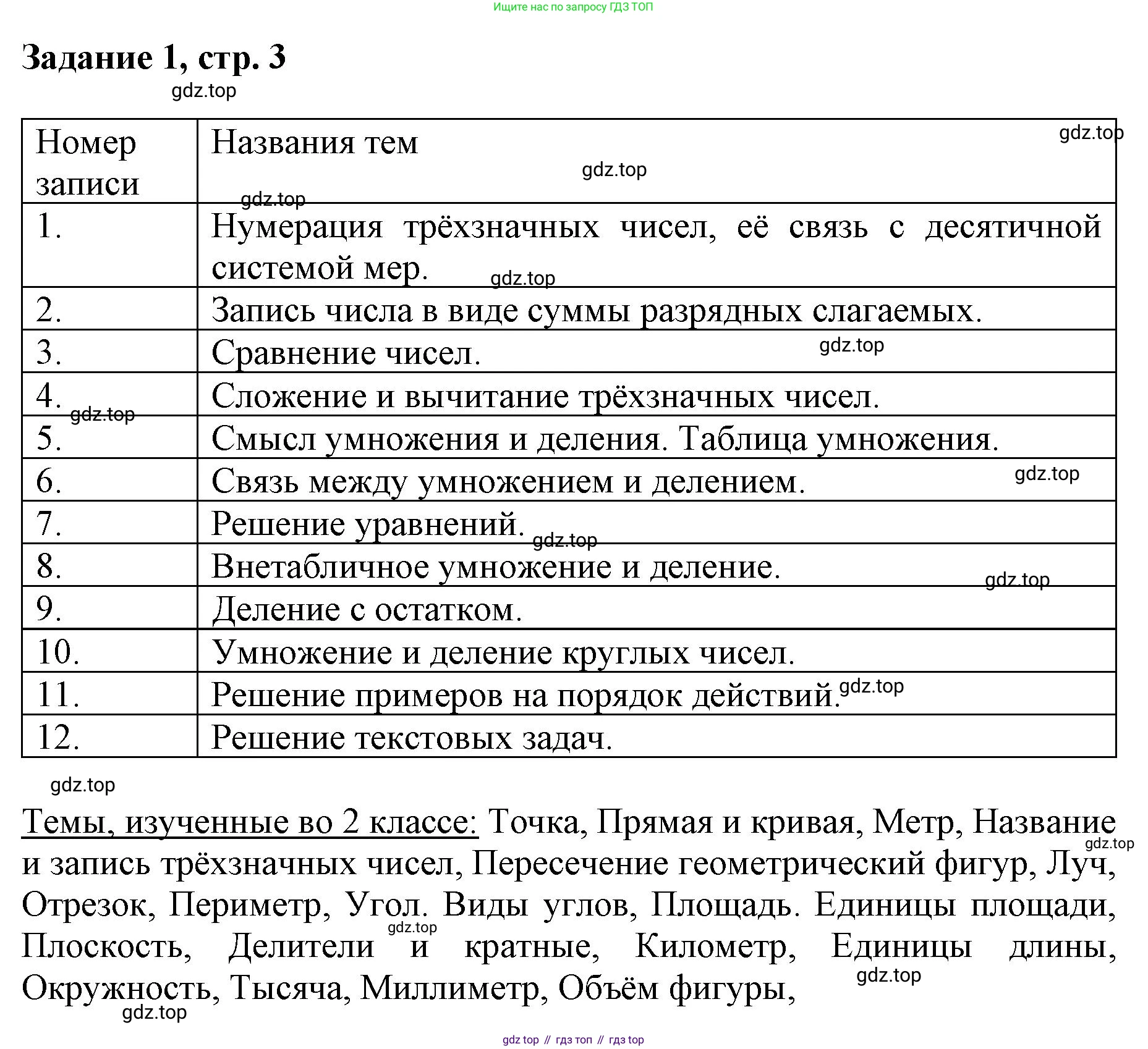 Математика, 3 класс рабочая тетрадь, автор: Петерсон Людмила Георгиевна, издательство Просвещение, Москва, 2020, салатового цвета, Часть 1, страница 3, номер 1, Решение