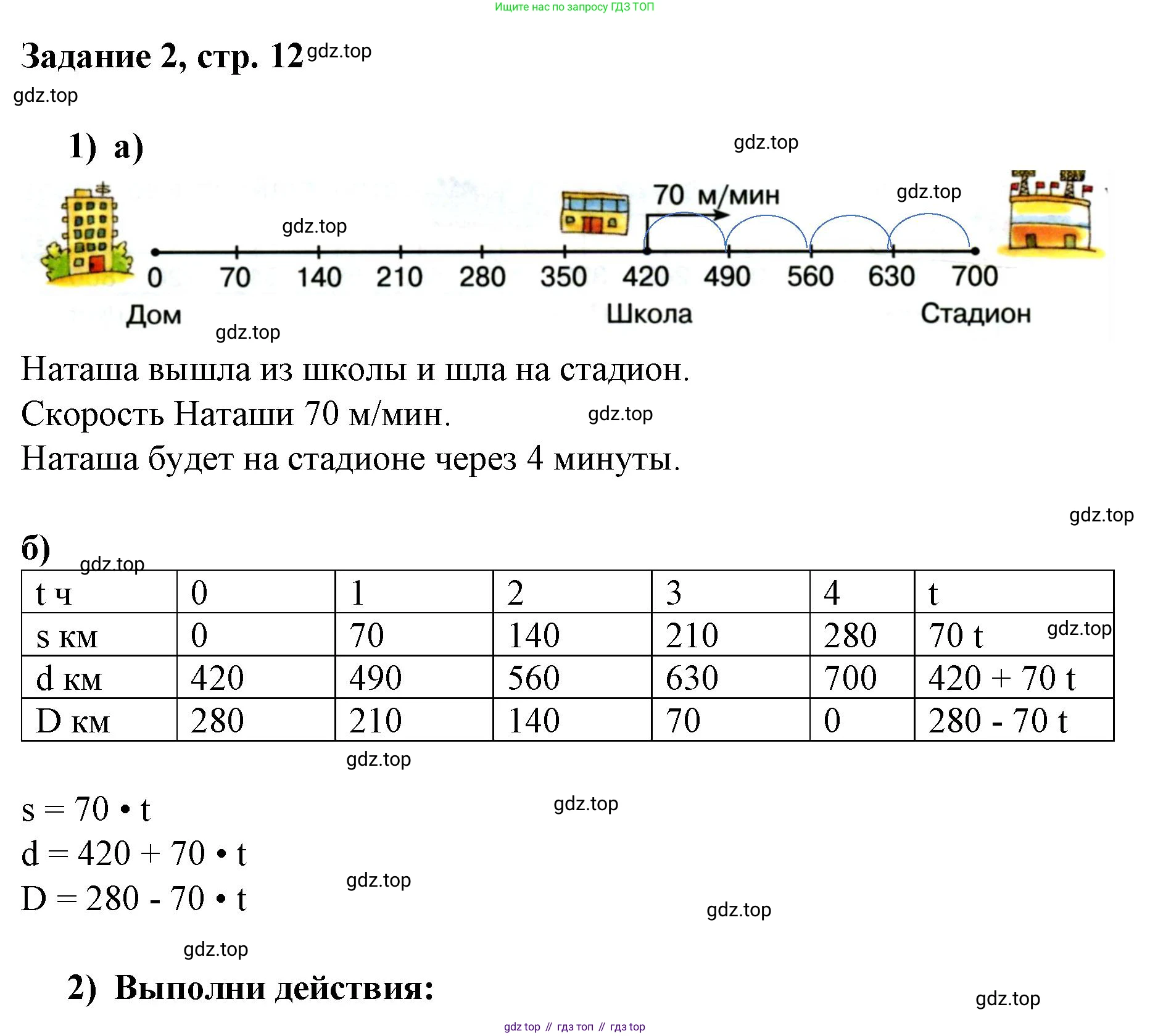 Математика, 3 класс рабочая тетрадь, автор: Петерсон Людмила Георгиевна, издательство Просвещение, Москва, 2020, салатового цвета, Часть 3, страница 12, номер 2, Решение