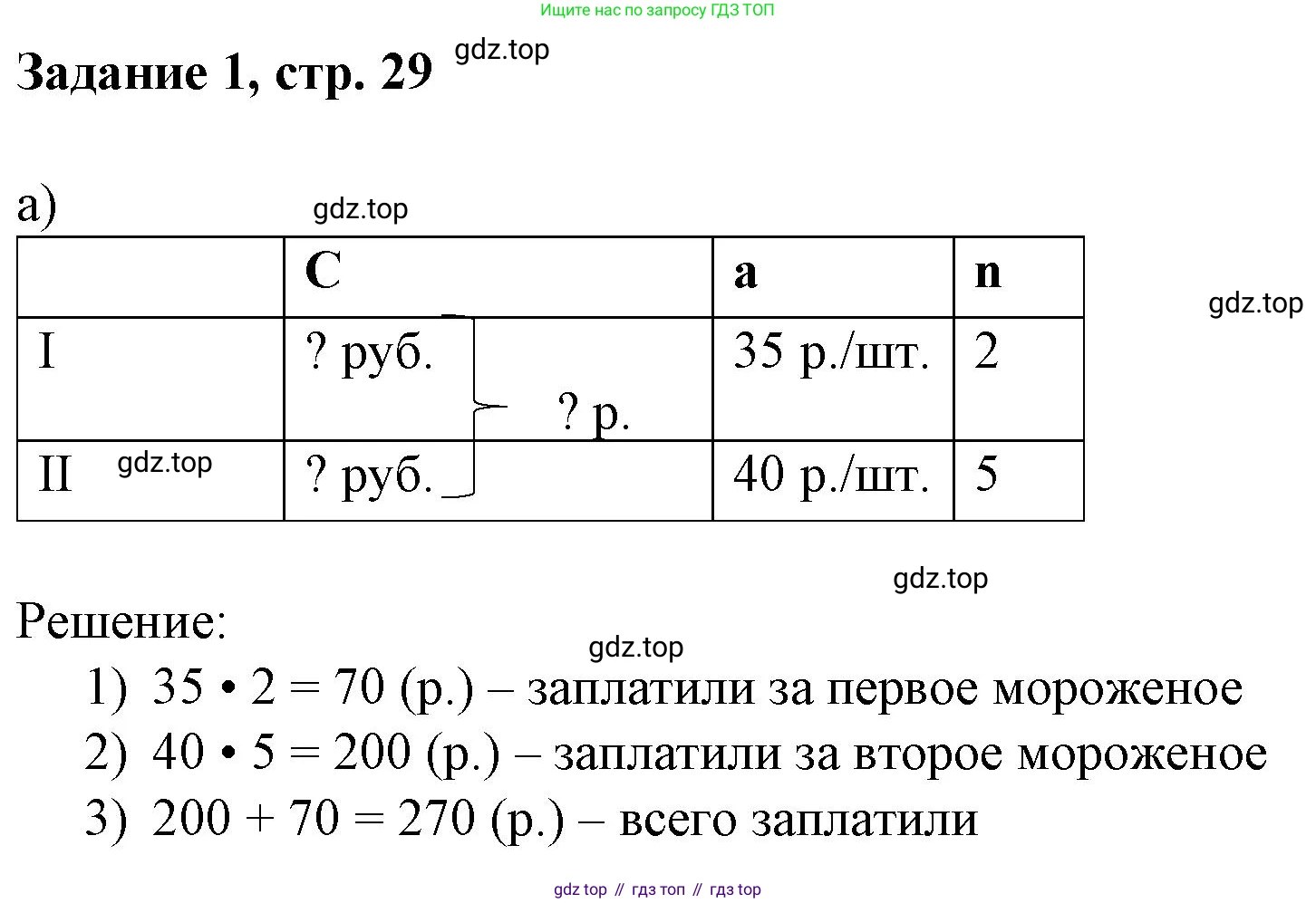 Математика, 3 класс рабочая тетрадь, автор: Петерсон Людмила Георгиевна, издательство Просвещение, Москва, 2020, салатового цвета, Часть 3, страница 29, номер 1, Решение