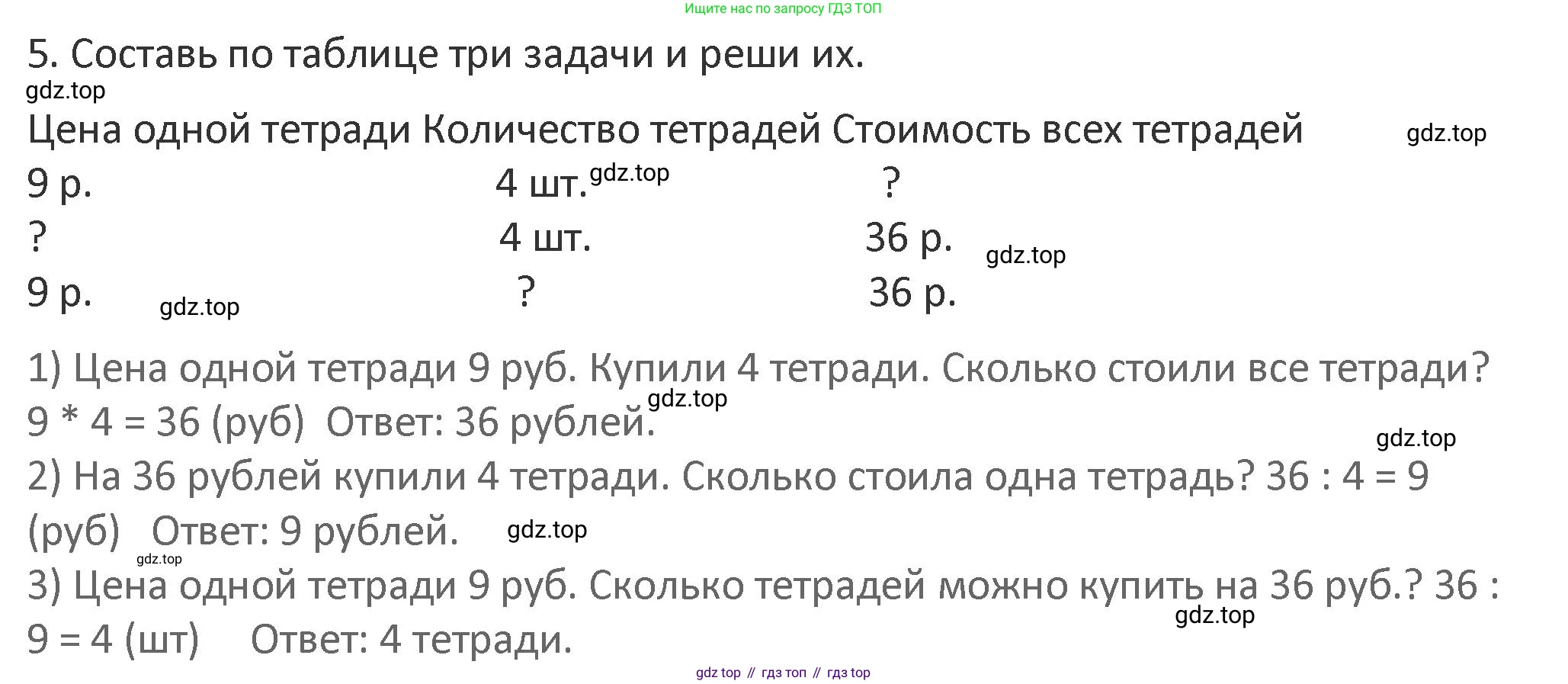 Математика, 3 класс Учебник, авторы: Дорофеев Георгий Владимирович, Миракова Татьяна Николаевна, Бука Татьяна Борисовна, издательство Просвещение, Москва, 2019 - 2023, белого цвета, Часть 1, страница 89, номер 5, Решение 2
