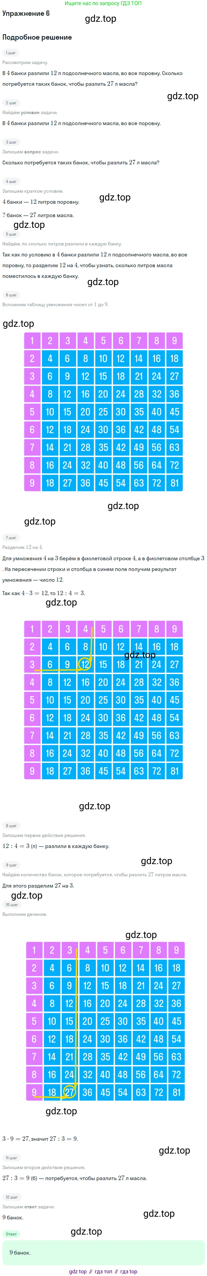 Математика, 3 класс Учебник, авторы: Дорофеев Георгий Владимирович, Миракова Татьяна Николаевна, Бука Татьяна Борисовна, издательство Просвещение, Москва, 2019 - 2023, белого цвета, Часть 2, страница 24, номер 6, Решение 3
