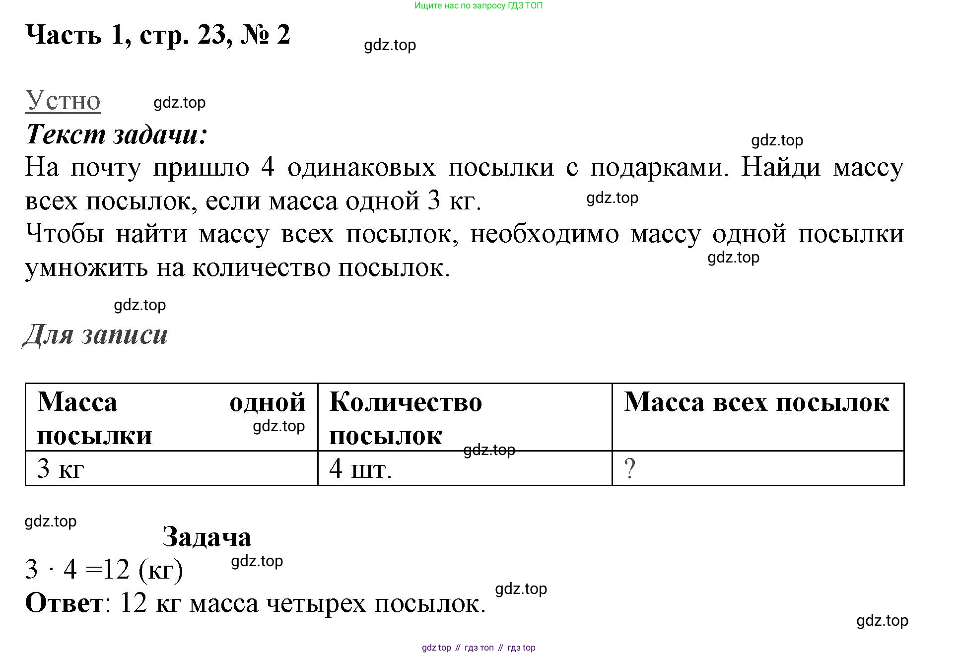 ГДЗ Математика, 3 класс Учебник, авторы: Моро Мария Игнатьевна, Бантова Мария Александровна, Бельтюкова Галина Васильевна, Волкова Светлана Ивановна, Степанова Светлана Вячеславовна, издательство Просвещение, Москва, 2023, белого цвета, Часть 1, страница 23, номер 2, Решение