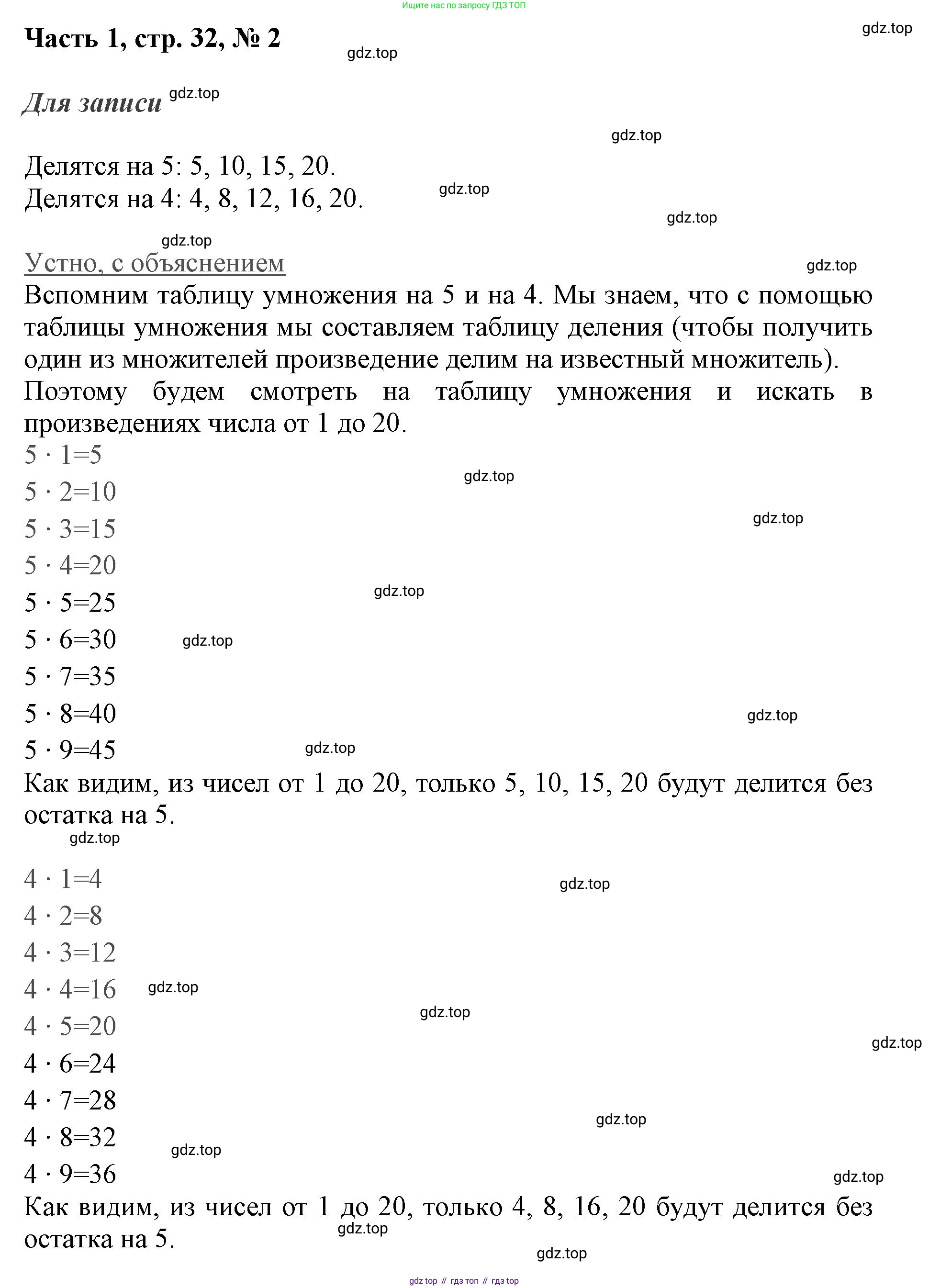 ГДЗ Математика, 3 класс Учебник, авторы: Моро Мария Игнатьевна, Бантова Мария Александровна, Бельтюкова Галина Васильевна, Волкова Светлана Ивановна, Степанова Светлана Вячеславовна, издательство Просвещение, Москва, 2023, белого цвета, Часть 1, страница 32, номер 2, Решение