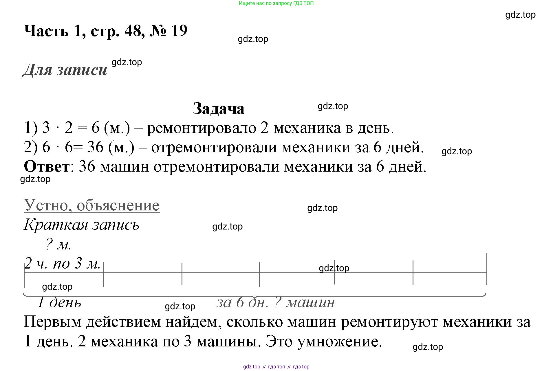 ГДЗ Математика, 3 класс Учебник, авторы: Моро Мария Игнатьевна, Бантова Мария Александровна, Бельтюкова Галина Васильевна, Волкова Светлана Ивановна, Степанова Светлана Вячеславовна, издательство Просвещение, Москва, 2023, белого цвета, Часть 1, страница 48, номер 19, Решение
