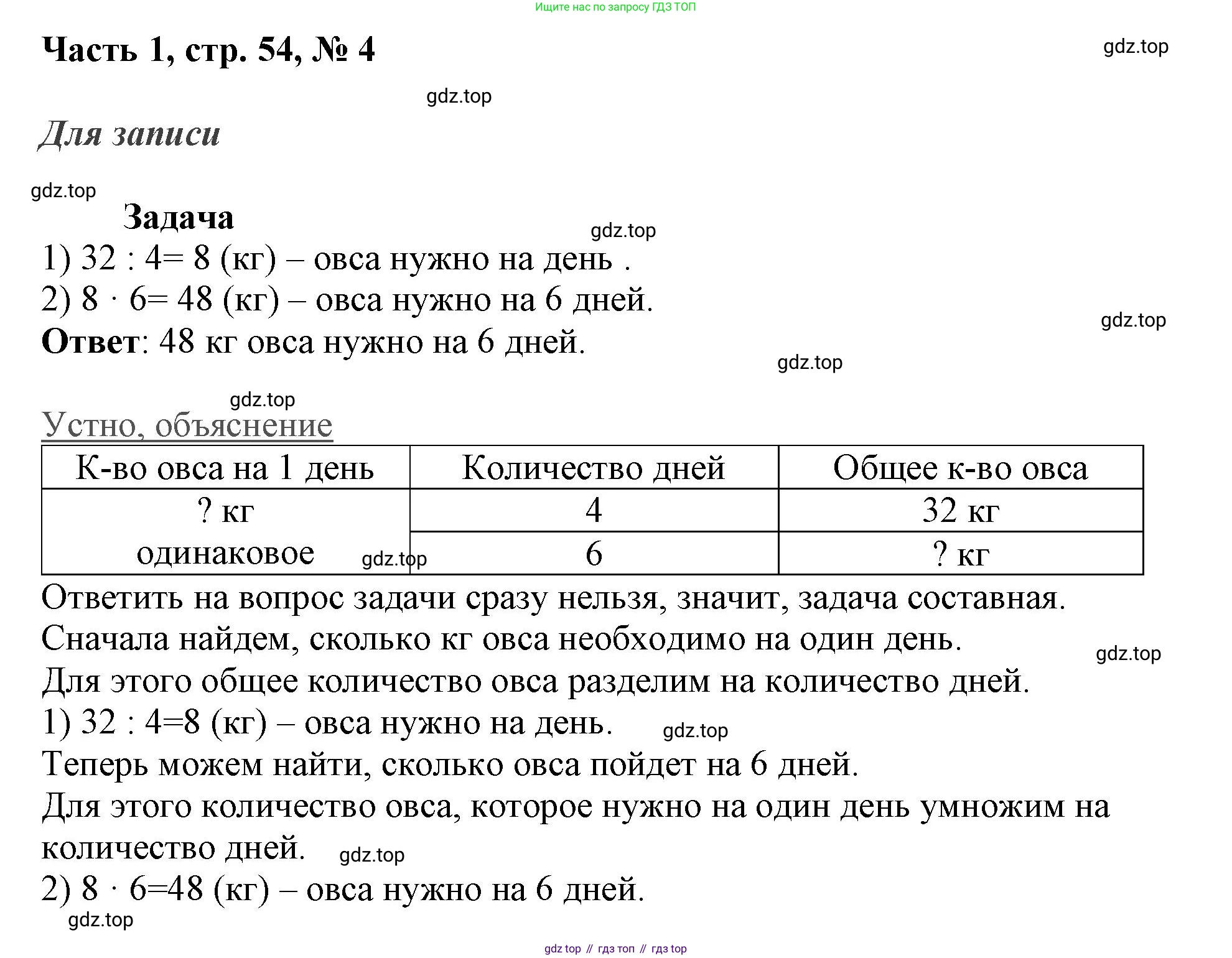 ГДЗ Математика, 3 класс Учебник, авторы: Моро Мария Игнатьевна, Бантова Мария Александровна, Бельтюкова Галина Васильевна, Волкова Светлана Ивановна, Степанова Светлана Вячеславовна, издательство Просвещение, Москва, 2023, белого цвета, Часть 1, страница 54, номер 4, Решение