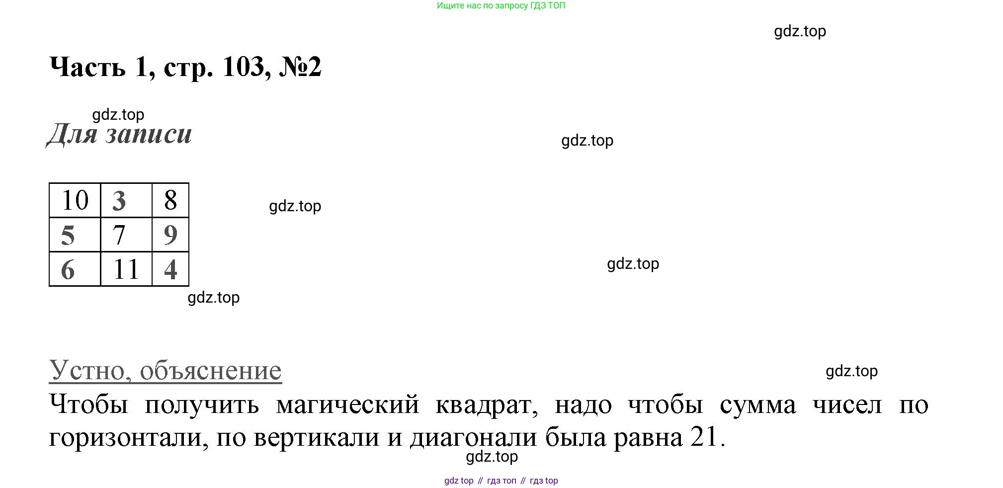 ГДЗ Математика, 3 класс Учебник, авторы: Моро Мария Игнатьевна, Бантова Мария Александровна, Бельтюкова Галина Васильевна, Волкова Светлана Ивановна, Степанова Светлана Вячеславовна, издательство Просвещение, Москва, 2023, белого цвета, Часть 1, страница 103, номер 2, Решение