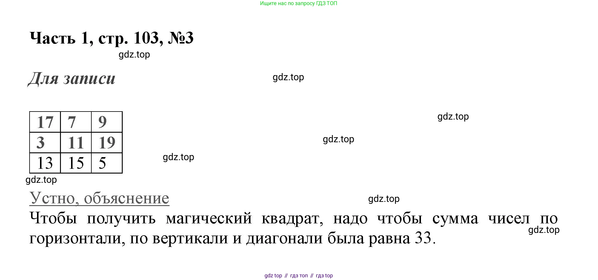 ГДЗ Математика, 3 класс Учебник, авторы: Моро Мария Игнатьевна, Бантова Мария Александровна, Бельтюкова Галина Васильевна, Волкова Светлана Ивановна, Степанова Светлана Вячеславовна, издательство Просвещение, Москва, 2023, белого цвета, Часть 1, страница 103, номер 3, Решение
