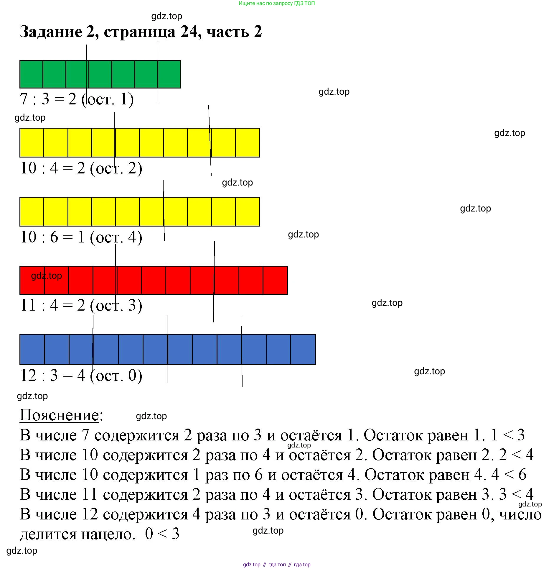 ГДЗ Математика, 3 класс Учебник, авторы: Моро Мария Игнатьевна, Бантова Мария Александровна, Бельтюкова Галина Васильевна, Волкова Светлана Ивановна, Степанова Светлана Вячеславовна, издательство Просвещение, Москва, 2023, белого цвета, Часть 2, страница 24, номер 2, Решение