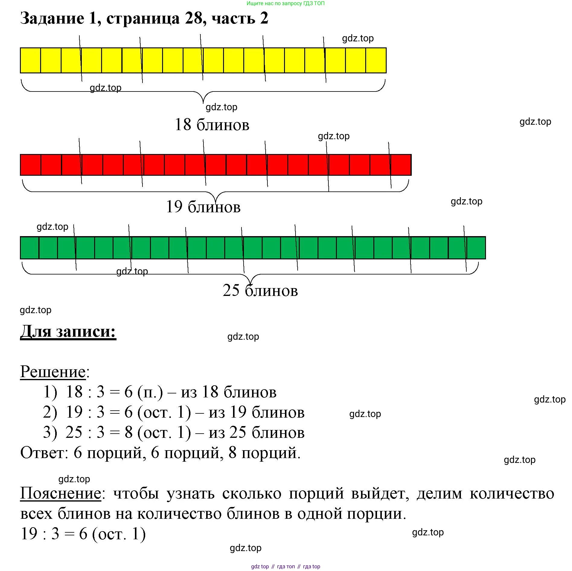 ГДЗ Математика, 3 класс Учебник, авторы: Моро Мария Игнатьевна, Бантова Мария Александровна, Бельтюкова Галина Васильевна, Волкова Светлана Ивановна, Степанова Светлана Вячеславовна, издательство Просвещение, Москва, 2023, белого цвета, Часть 2, страница 28, номер 1, Решение