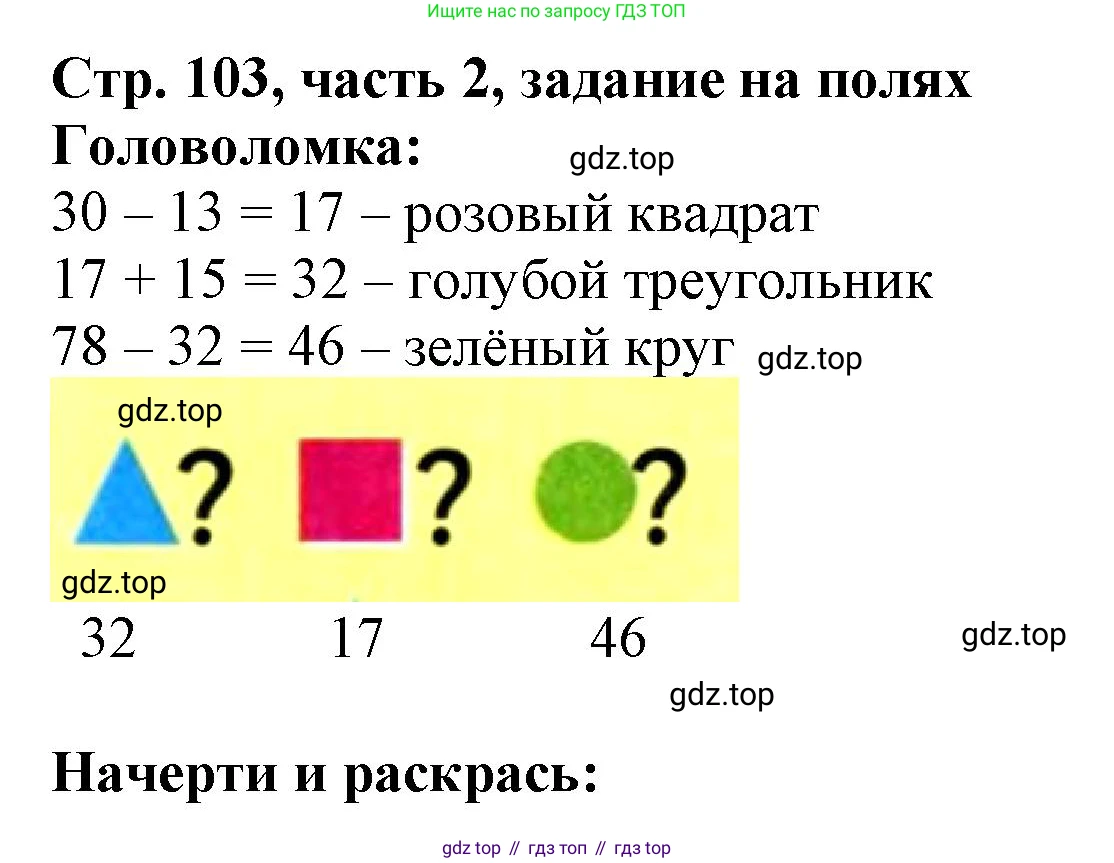 ГДЗ Математика, 3 класс Учебник, авторы: Моро Мария Игнатьевна, Бантова Мария Александровна, Бельтюкова Галина Васильевна, Волкова Светлана Ивановна, Степанова Светлана Вячеславовна, издательство Просвещение, Москва, 2023, белого цвета, Часть 2, страница 103, Решение