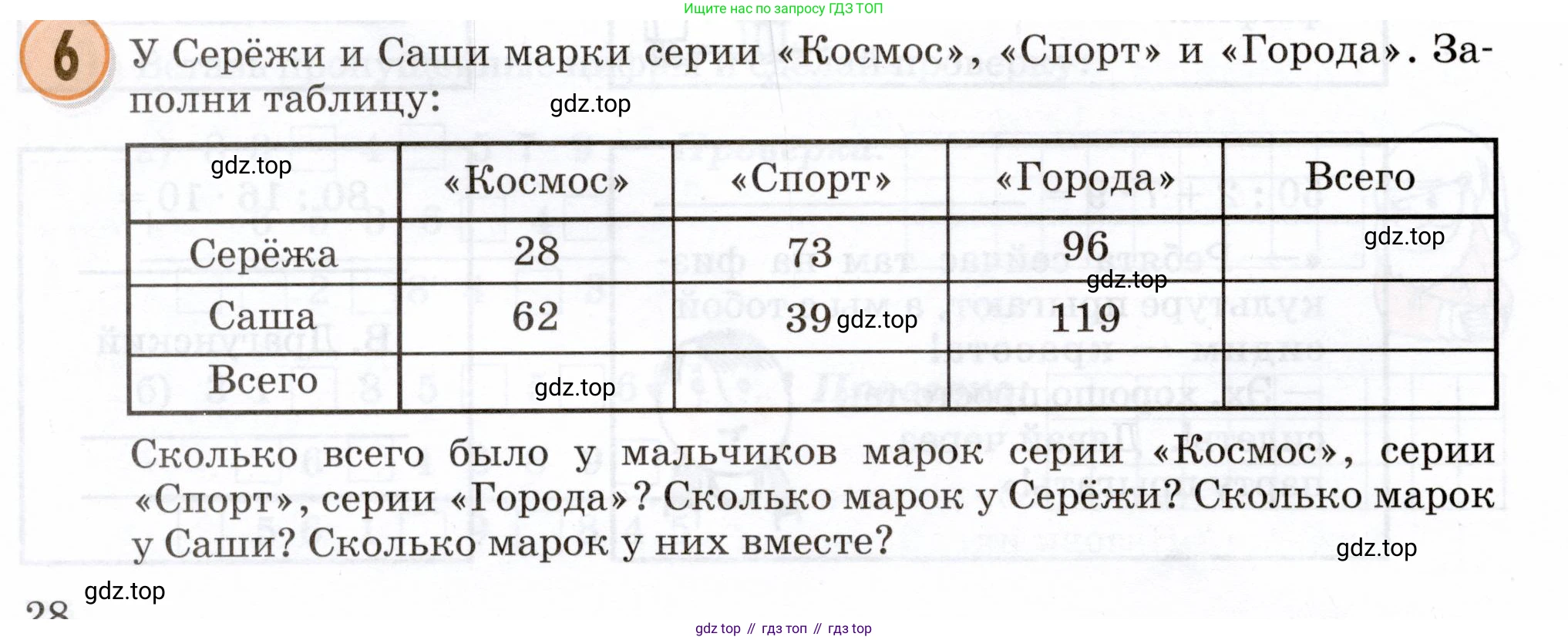 Математика, 3 класс учебное пособие - тетрадь, автор: Петерсон Людмила Георгиевна, издательство Просвещение, Москва, 2024, зелёного цвета, Часть 2, страница 28, номер 6, Условие 2024