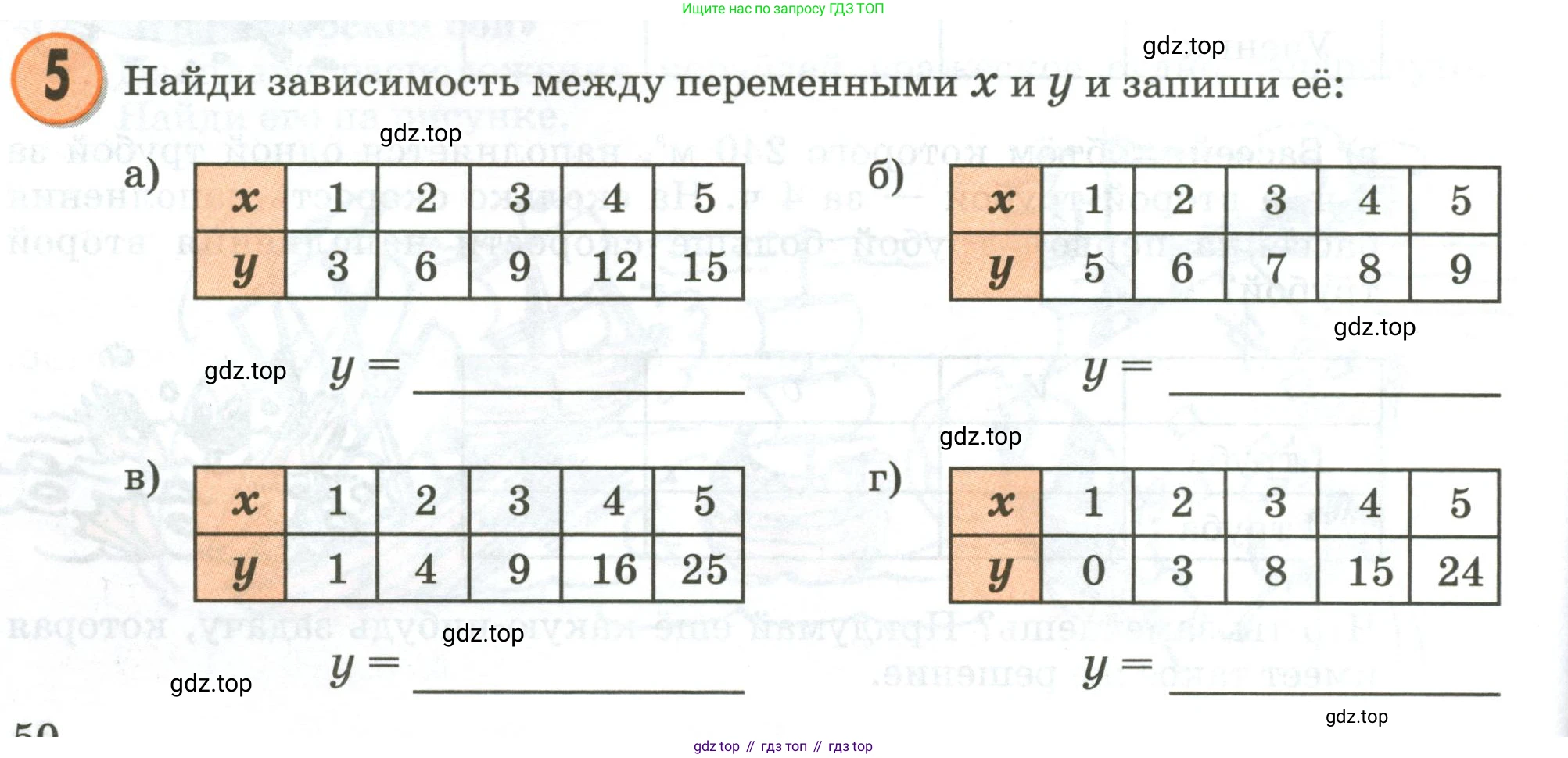 Математика, 3 класс учебное пособие - тетрадь, автор: Петерсон Людмила Георгиевна, издательство Просвещение, Москва, 2024, зелёного цвета, Часть 3, страница 50, номер 5, Условие 2020-2022