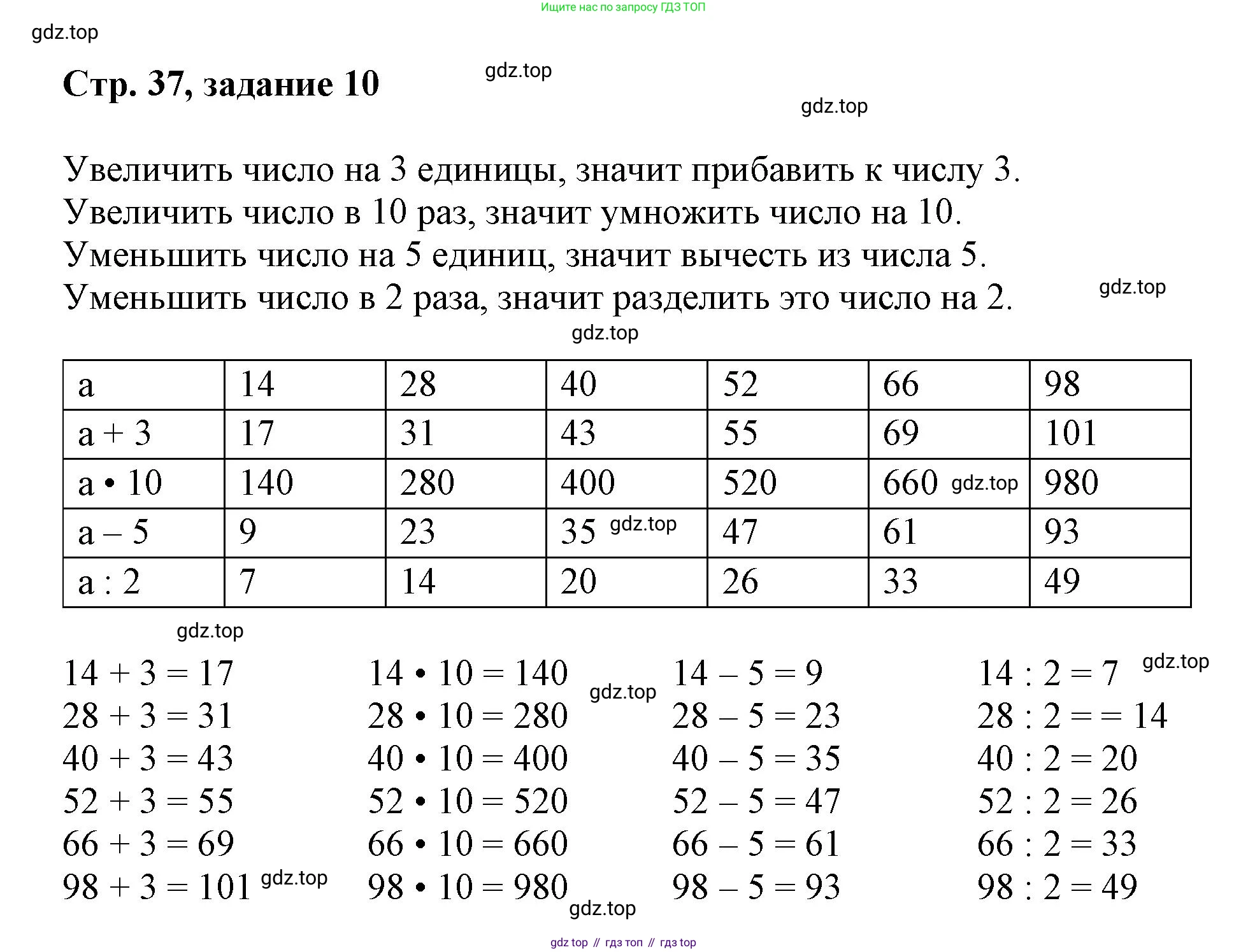 Математика, 3 класс учебное пособие - тетрадь, автор: Петерсон Людмила Георгиевна, издательство Просвещение, Москва, 2024, зелёного цвета, Часть 1, страница 37, номер 10, Решение 2020-2022