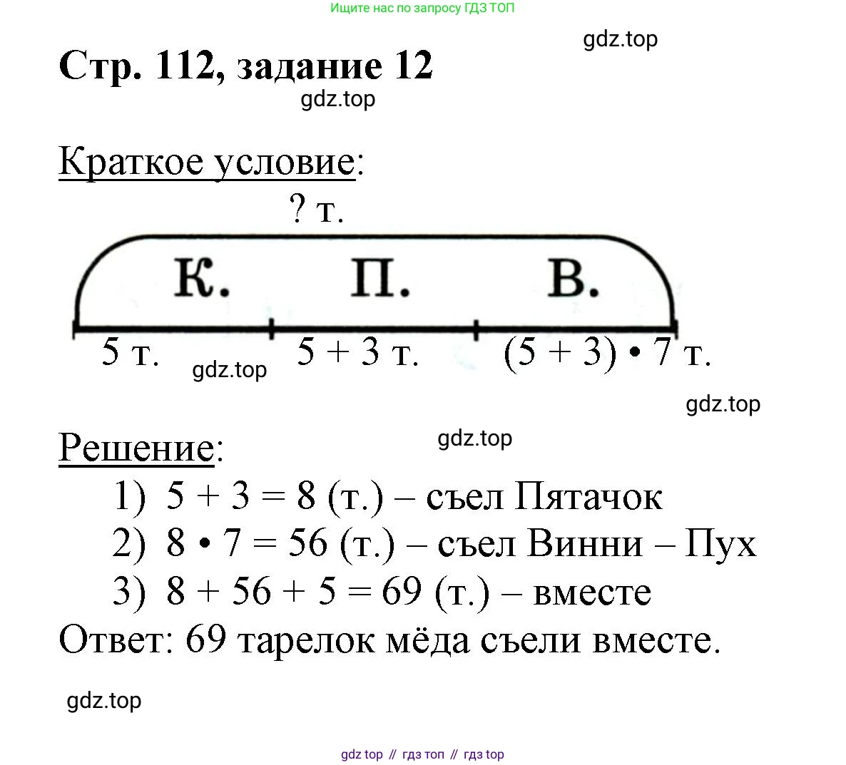 Математика, 3 класс учебное пособие - тетрадь, автор: Петерсон Людмила Георгиевна, издательство Просвещение, Москва, 2024, зелёного цвета, Часть 1, страница 112, номер 12, Решение 2020-2022