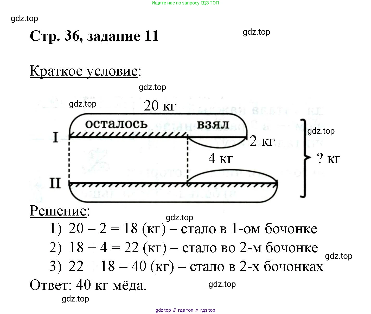 Математика, 3 класс учебное пособие - тетрадь, автор: Петерсон Людмила Георгиевна, издательство Просвещение, Москва, 2024, зелёного цвета, Часть 2, страница 36, номер 11, Решение 2020-2022