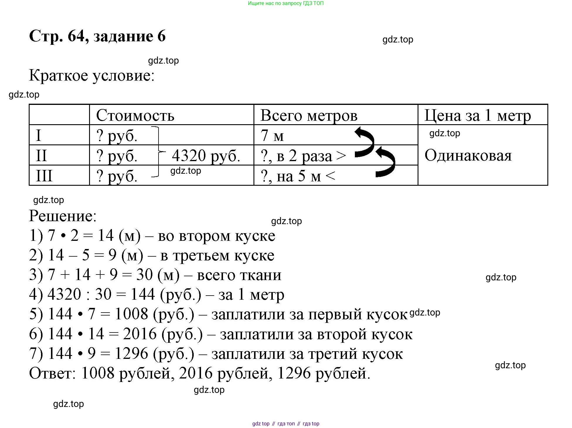 Математика, 3 класс учебное пособие - тетрадь, автор: Петерсон Людмила Георгиевна, издательство Просвещение, Москва, 2024, зелёного цвета, Часть 3, страница 65, номер 6, Решение 2020-2022