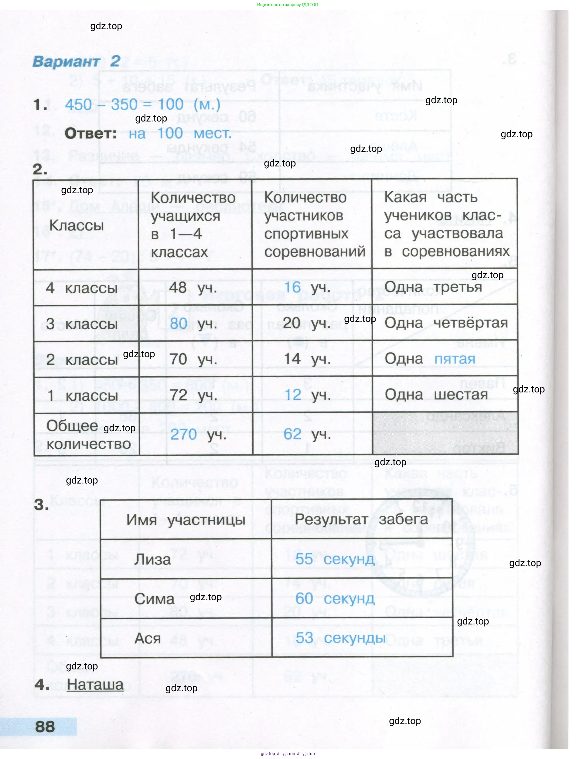 Математика, 3 класс Тетрадь учебных достижений, автор: Волкова Светлана Ивановна, издательство Просвещение, Москва, 2023, белого цвета, страница 88