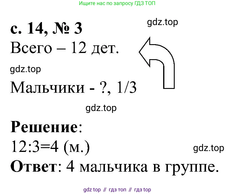 Математика, 3 класс Тетрадь учебных достижений, автор: Волкова Светлана Ивановна, издательство Просвещение, Москва, 2023, белого цвета, страница 14, номер 3, Решение