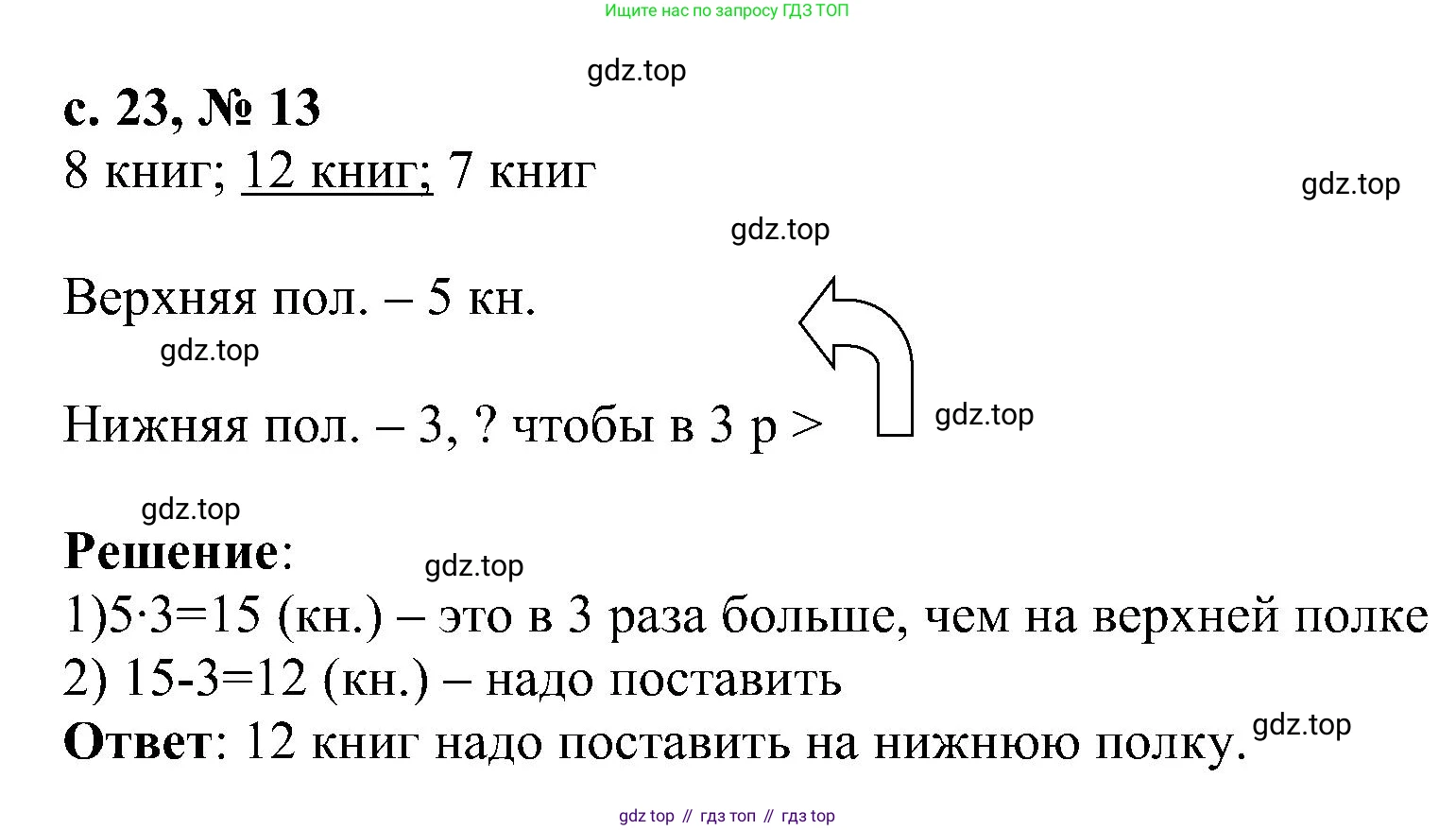 Математика, 3 класс Тетрадь учебных достижений, автор: Волкова Светлана Ивановна, издательство Просвещение, Москва, 2023, белого цвета, страница 23, номер 13, Решение