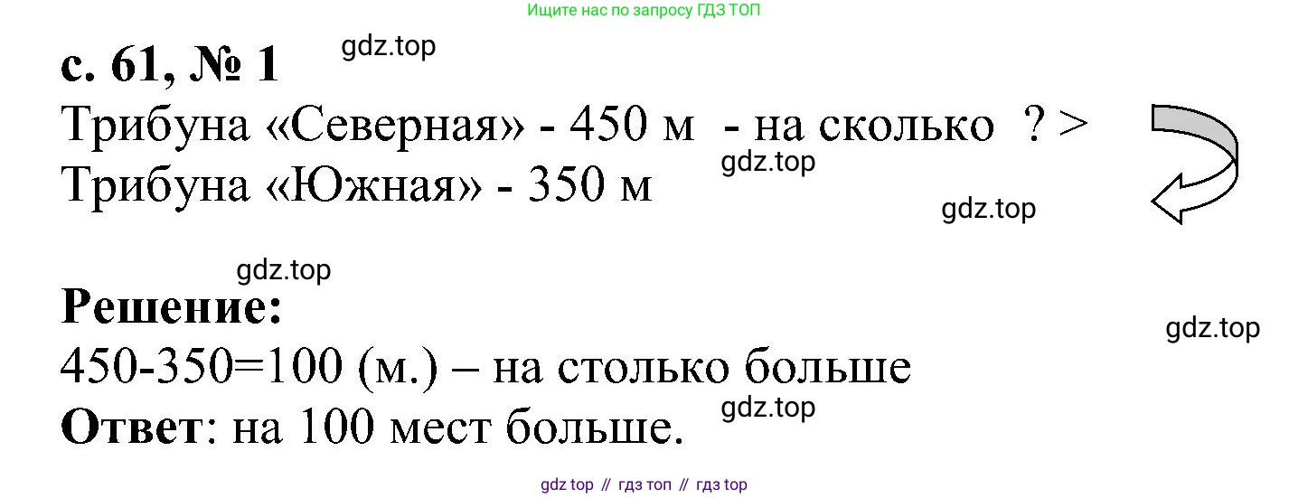 Математика, 3 класс Тетрадь учебных достижений, автор: Волкова Светлана Ивановна, издательство Просвещение, Москва, 2023, белого цвета, страница 61, номер 1, Решение