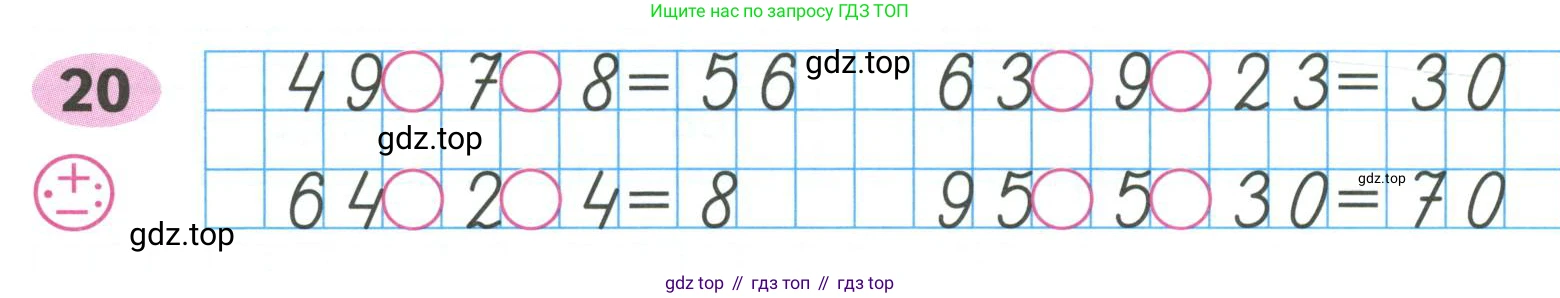 ГДЗ Математика, 4 класс рабочая тетрадь, автор: Волкова Светлана Ивановна, издательство Просвещение, Москва, 2023, белого цвета, Часть 1, страница 8, номер 20, Условие