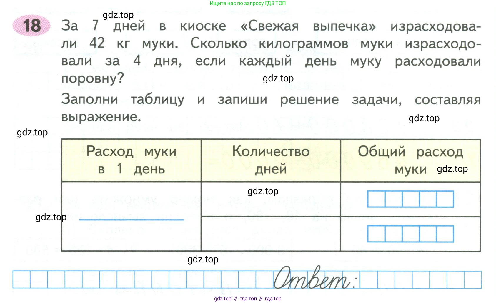 ГДЗ Математика, 4 класс рабочая тетрадь, автор: Волкова Светлана Ивановна, издательство Просвещение, Москва, 2023, белого цвета, Часть 1, страница 21, номер 18, Условие