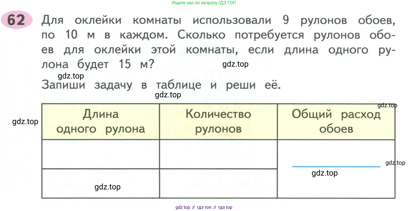 ГДЗ Математика, 4 класс рабочая тетрадь, автор: Волкова Светлана Ивановна, издательство Просвещение, Москва, 2023, белого цвета, Часть 1, страница 35, номер 62, Условие
