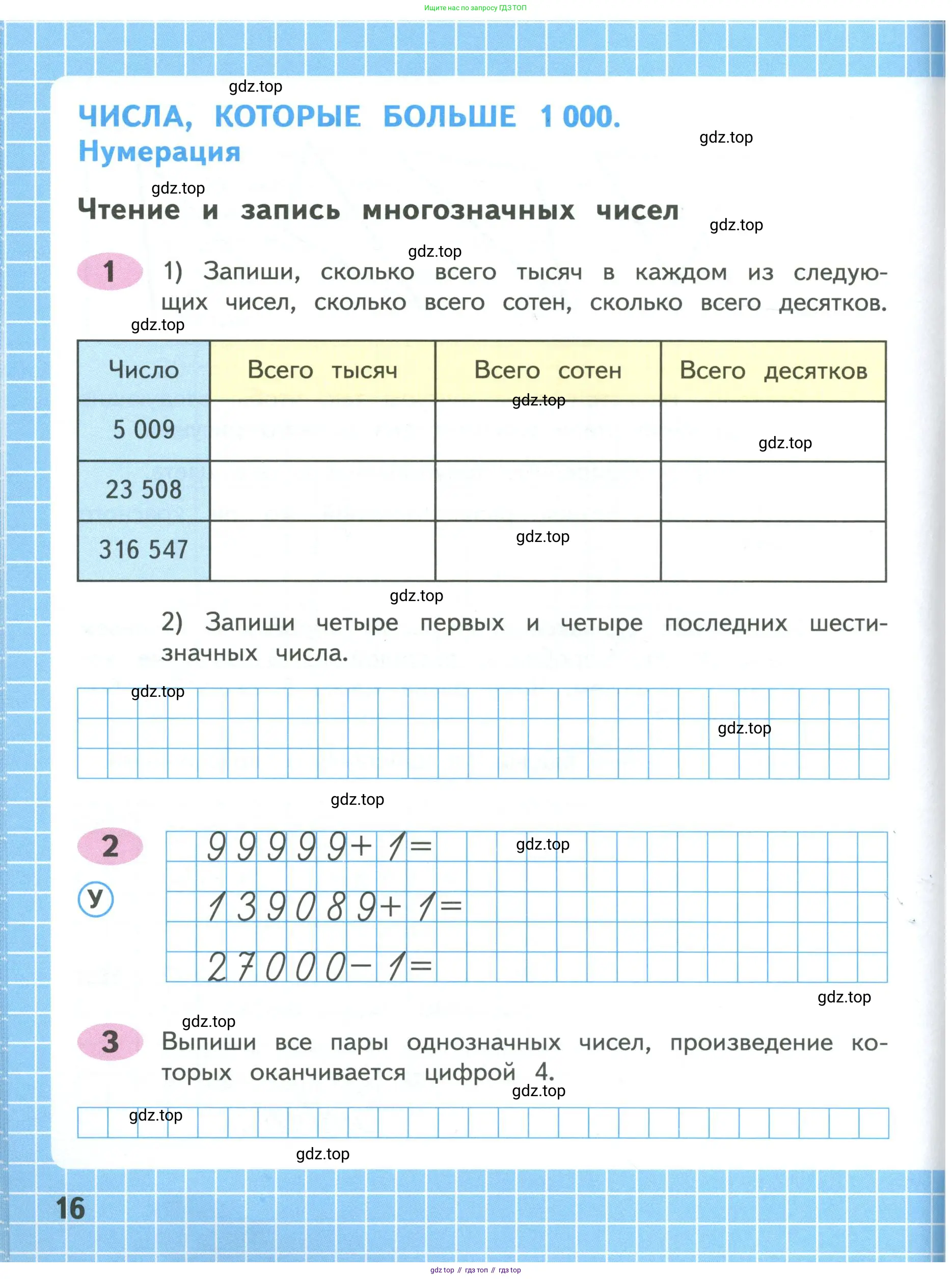 Математика, 4 класс рабочая тетрадь, автор: Волкова Светлана Ивановна, издательство Просвещение, Москва, 2023, белого цвета, Часть 1, страница 16