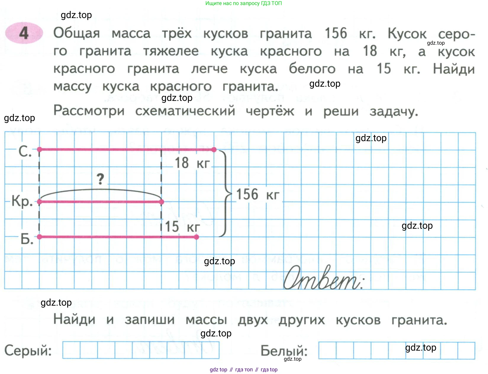 ГДЗ Математика, 4 класс рабочая тетрадь, автор: Волкова Светлана Ивановна, издательство Просвещение, Москва, 2023, белого цвета, Часть 2, страница 55, номер 4, Условие