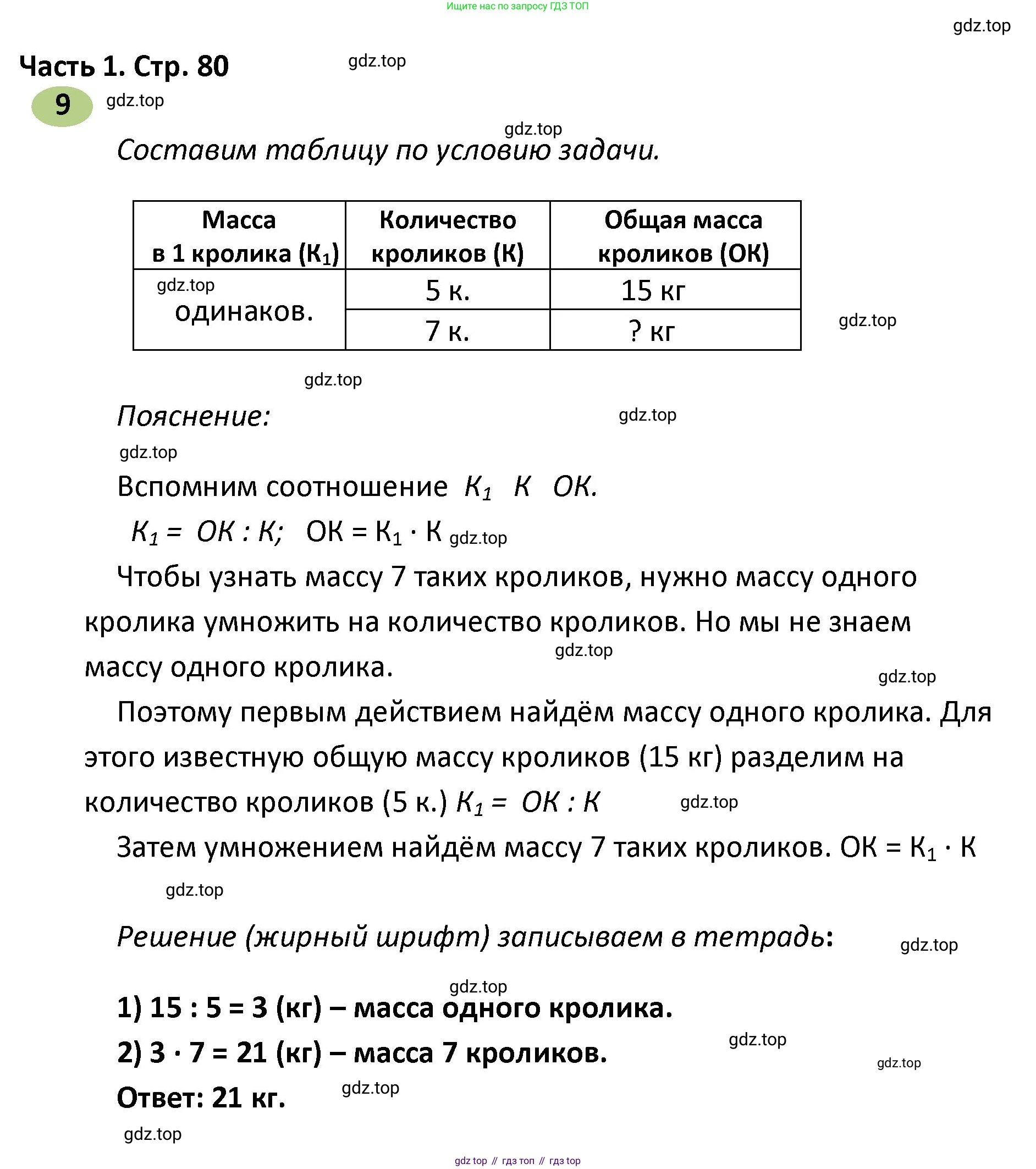 ГДЗ Математика, 4 класс рабочая тетрадь, автор: Волкова Светлана Ивановна, издательство Просвещение, Москва, 2023, белого цвета, Часть 1, страница 80, номер 9, Решение