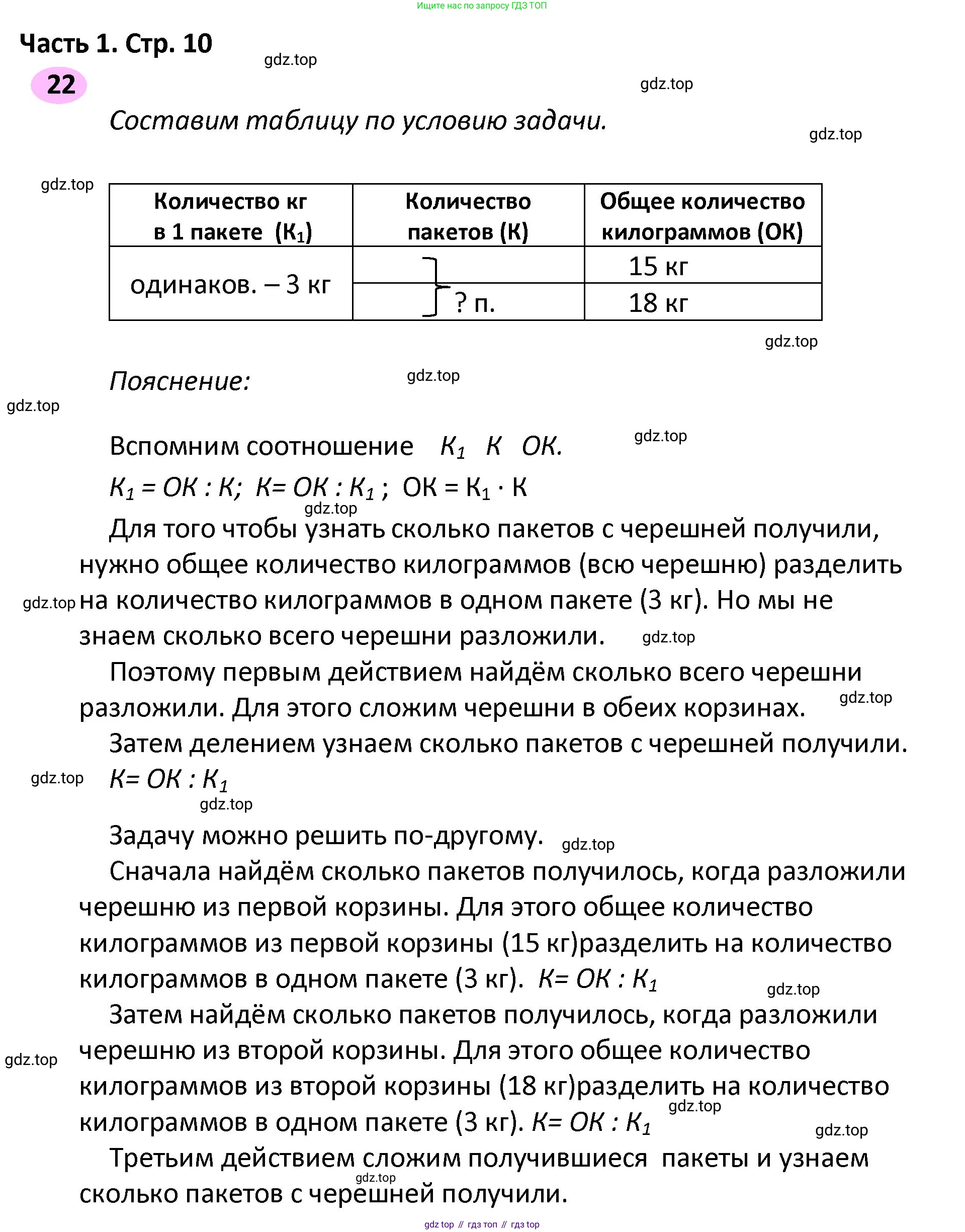 ГДЗ Математика, 4 класс рабочая тетрадь, автор: Волкова Светлана Ивановна, издательство Просвещение, Москва, 2023, белого цвета, Часть 2, страница 10, номер 22, Решение