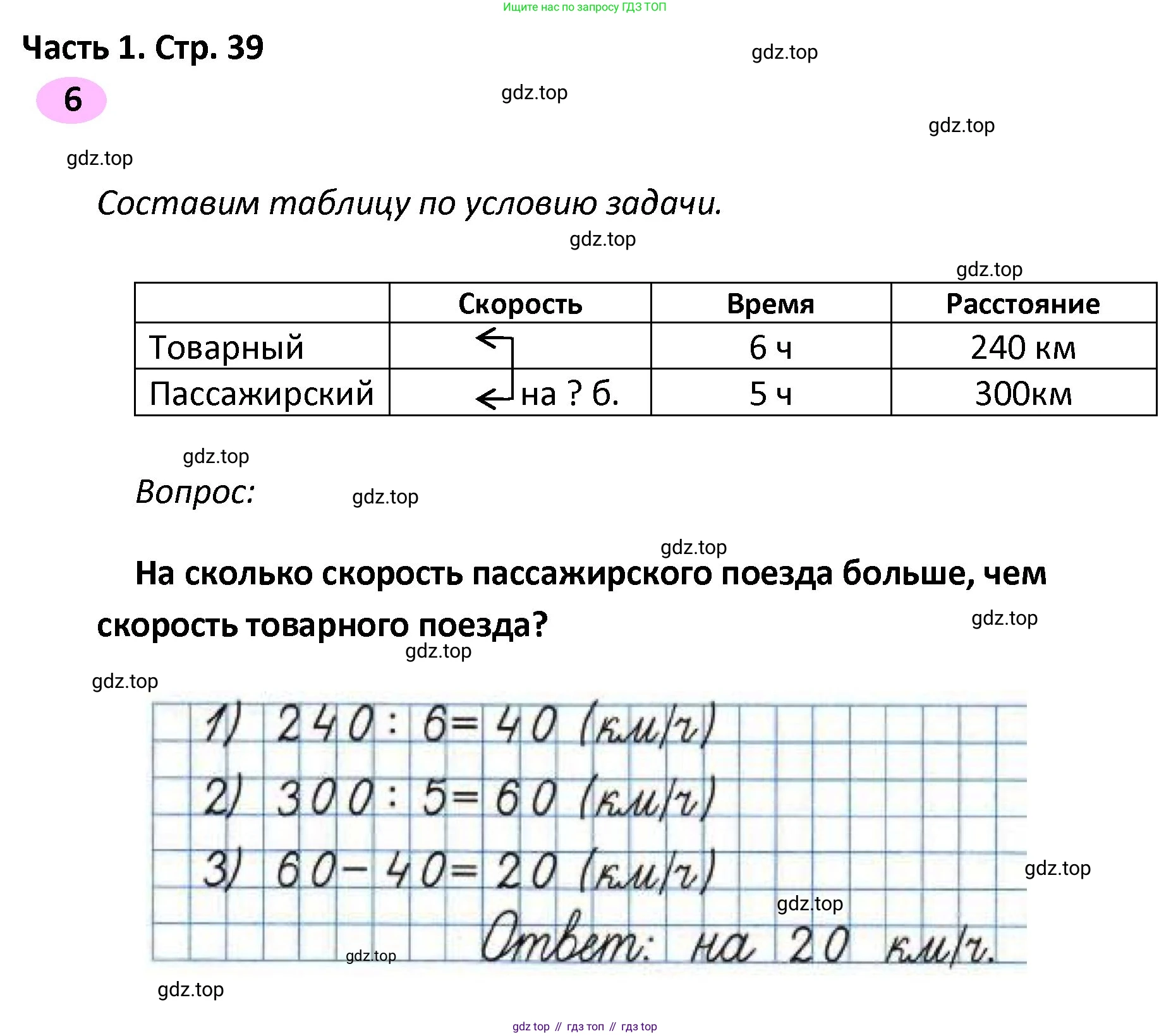 ГДЗ Математика, 4 класс рабочая тетрадь, автор: Волкова Светлана Ивановна, издательство Просвещение, Москва, 2023, белого цвета, Часть 2, страница 39, номер 6, Решение