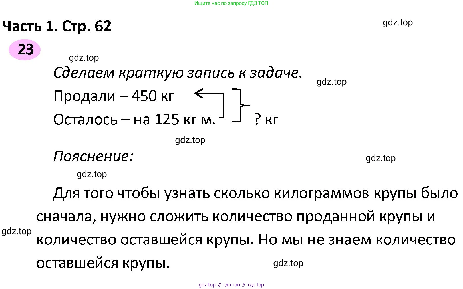 ГДЗ Математика, 4 класс рабочая тетрадь, автор: Волкова Светлана Ивановна, издательство Просвещение, Москва, 2023, белого цвета, Часть 2, страница 62, номер 23, Решение