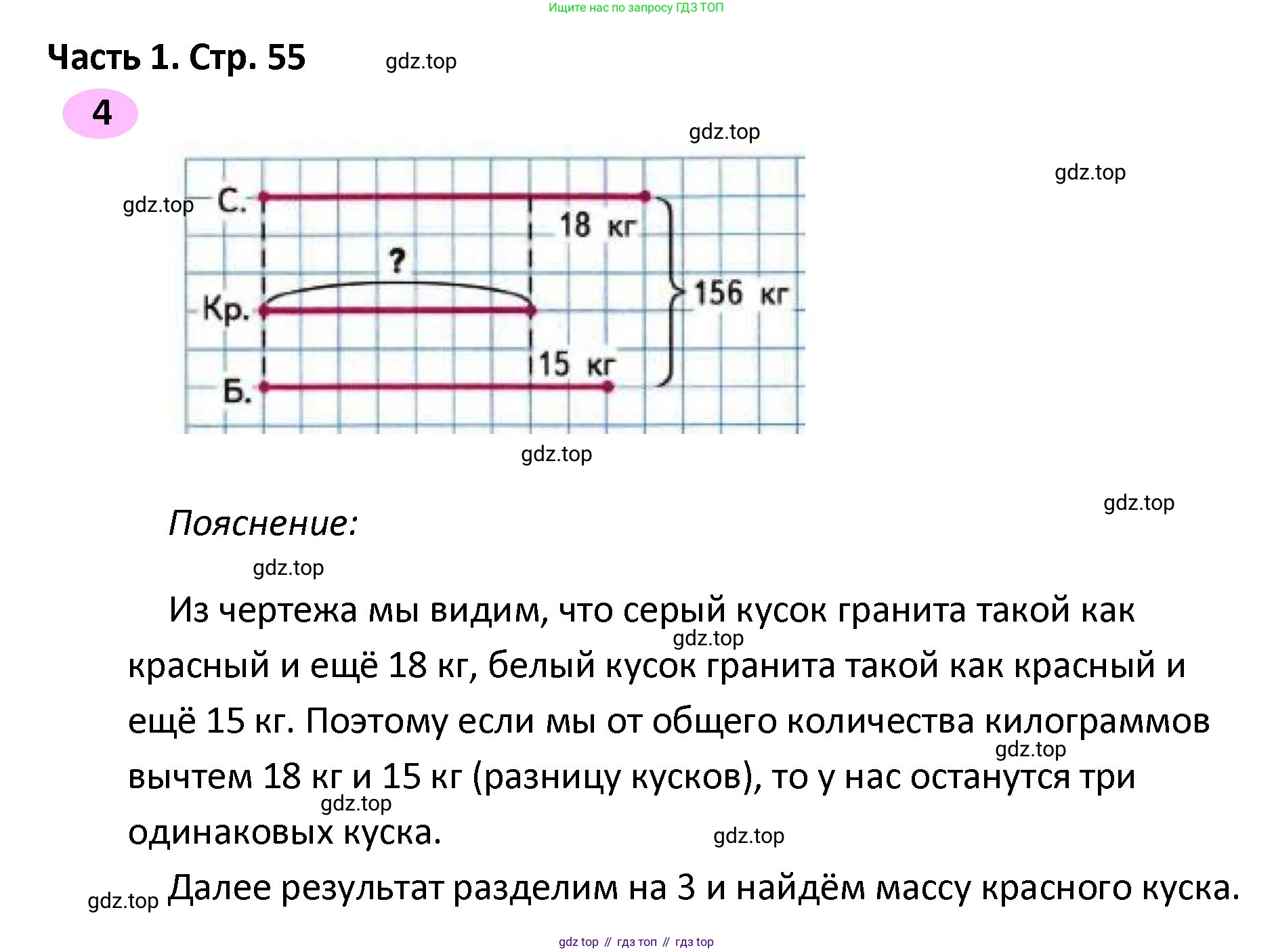 ГДЗ Математика, 4 класс рабочая тетрадь, автор: Волкова Светлана Ивановна, издательство Просвещение, Москва, 2023, белого цвета, Часть 2, страница 55, номер 4, Решение
