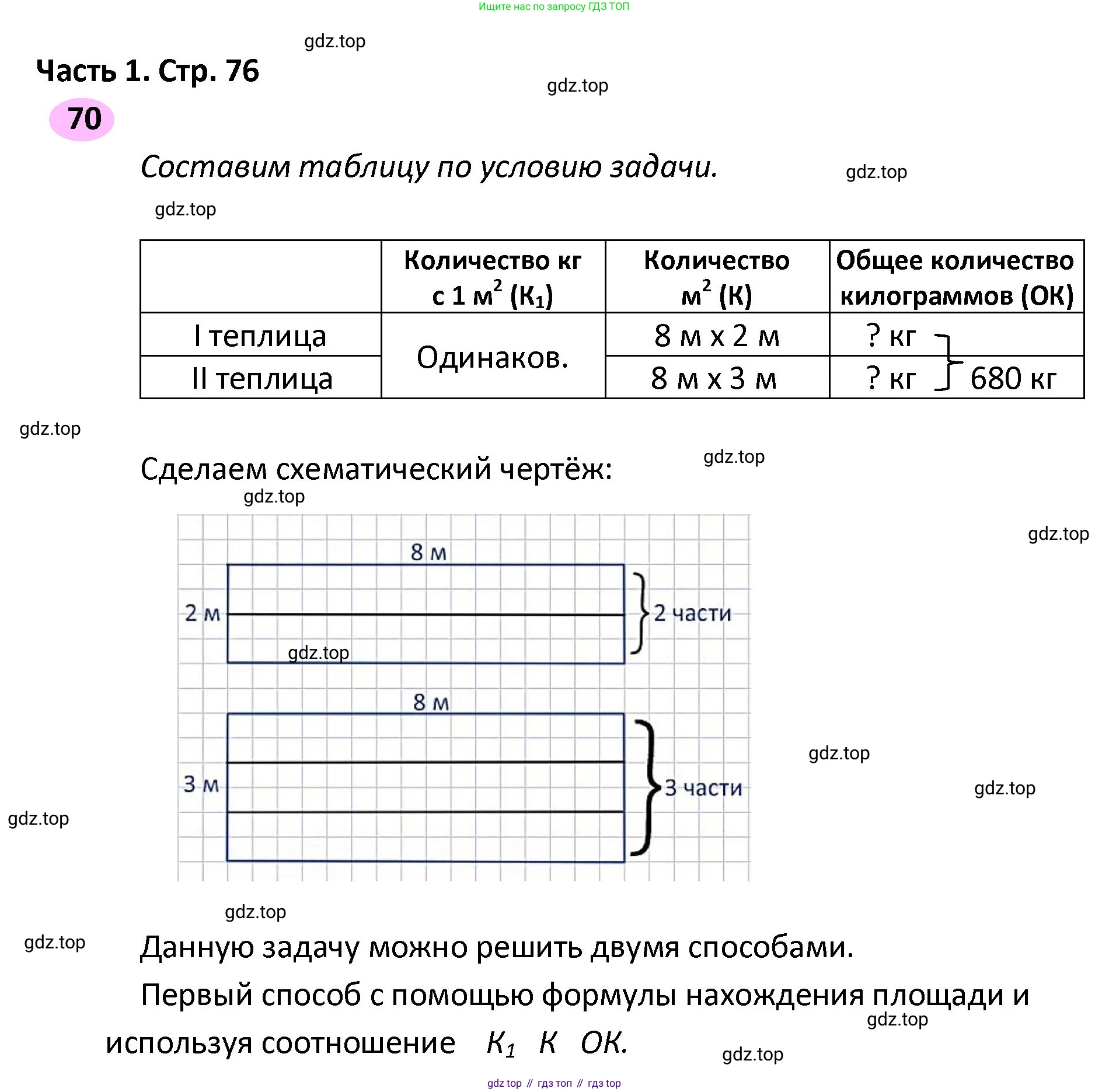ГДЗ Математика, 4 класс рабочая тетрадь, автор: Волкова Светлана Ивановна, издательство Просвещение, Москва, 2023, белого цвета, Часть 2, страница 76, номер 70, Решение
