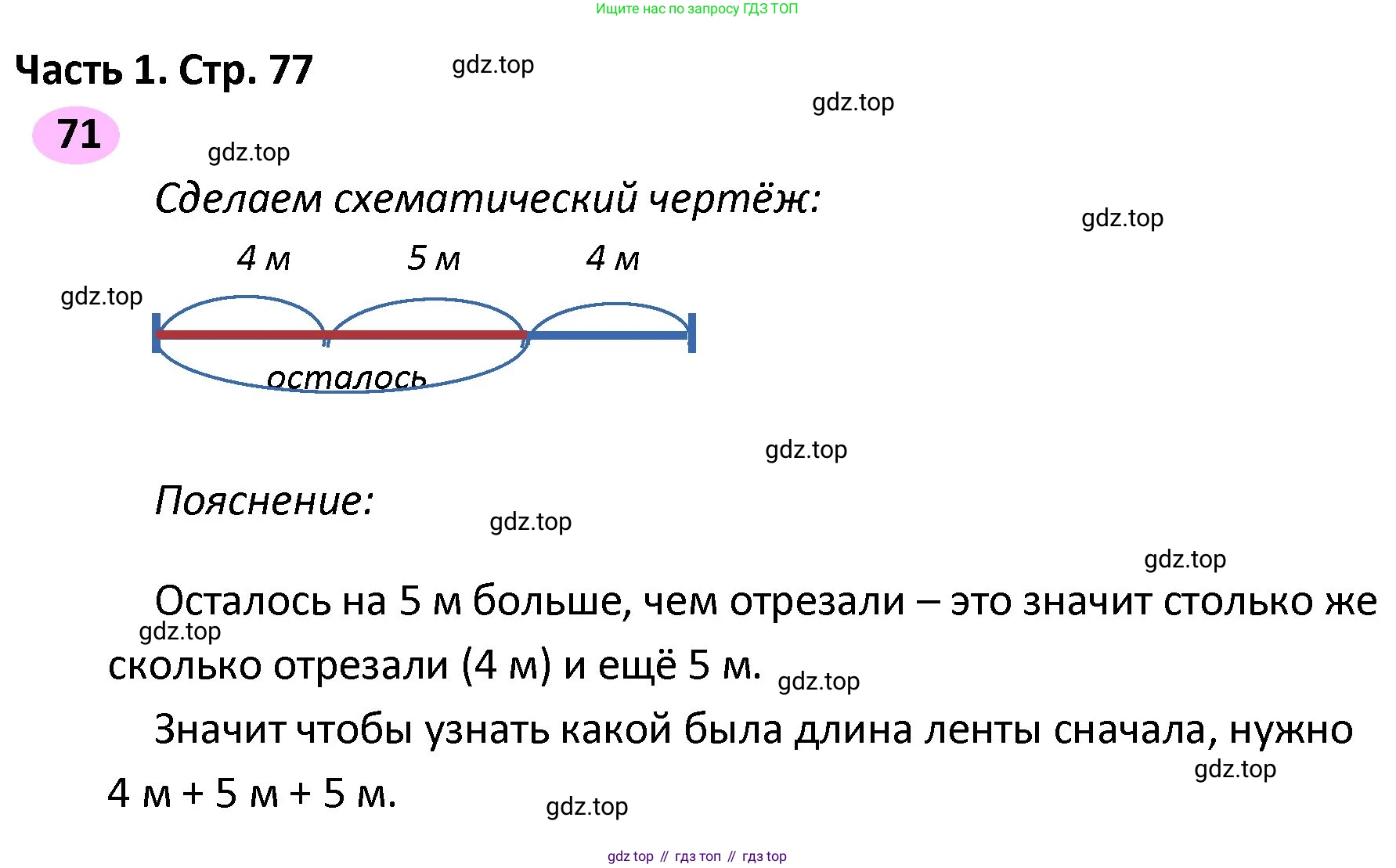ГДЗ Математика, 4 класс рабочая тетрадь, автор: Волкова Светлана Ивановна, издательство Просвещение, Москва, 2023, белого цвета, Часть 2, страница 77, номер 71, Решение