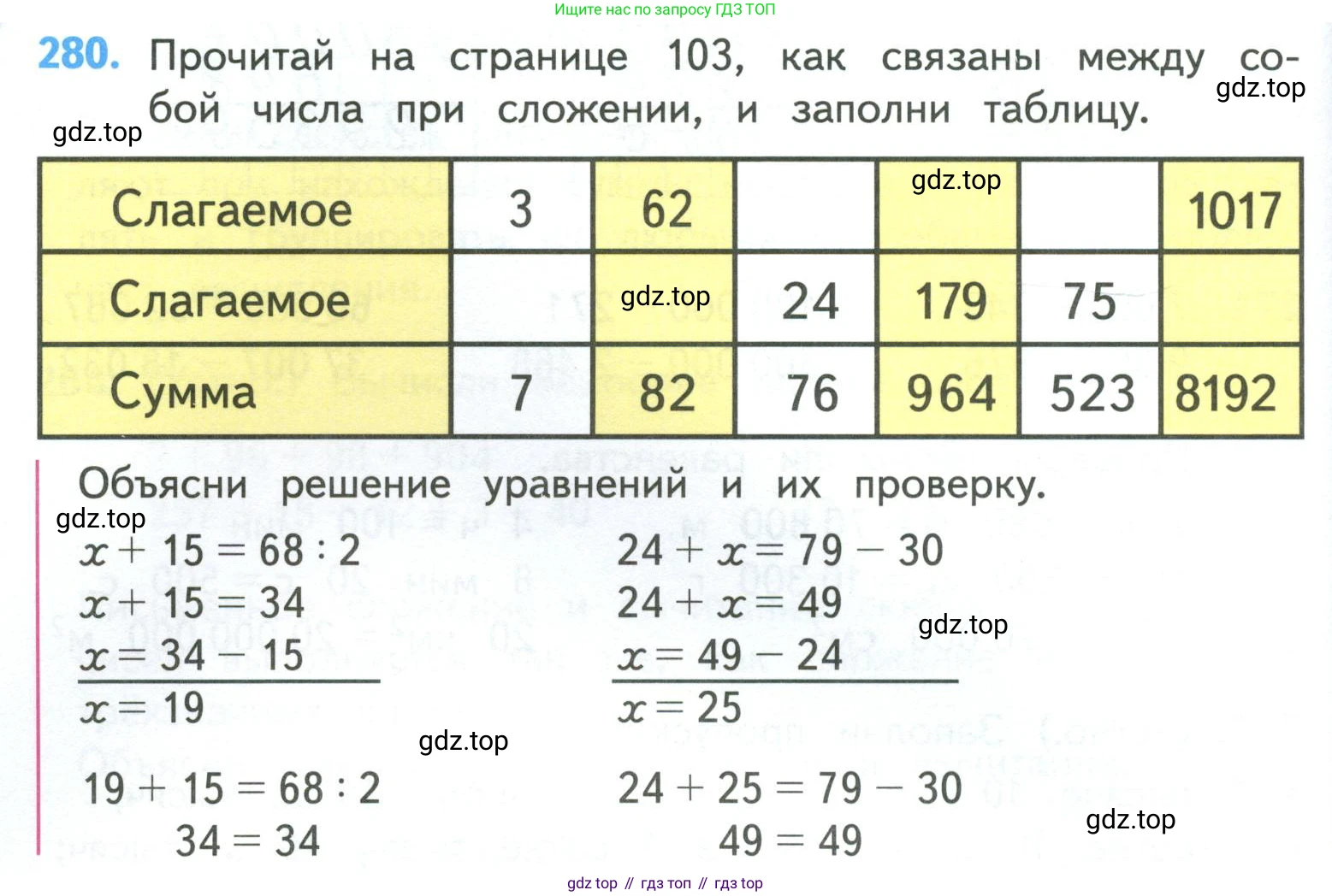 ГДЗ Математика, 4 класс Учебник, авторы: Моро Мария Игнатьевна, Бантова Мария Александровна, Бельтюкова Галина Васильевна, Волкова Светлана Ивановна, Степанова Светлана Вячеславовна, издательство Просвещение, Москва, 2023, белого цвета, Часть 1, страница 62, номер 280, Условие