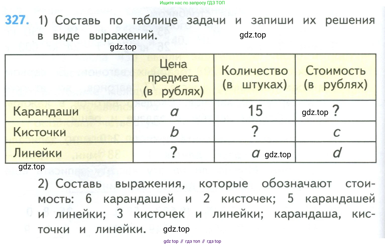 ГДЗ Математика, 4 класс Учебник, авторы: Моро Мария Игнатьевна, Бантова Мария Александровна, Бельтюкова Галина Васильевна, Волкова Светлана Ивановна, Степанова Светлана Вячеславовна, издательство Просвещение, Москва, 2023, белого цвета, Часть 1, страница 68, номер 327, Условие