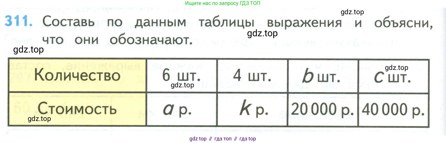 ГДЗ Математика, 4 класс Учебник, авторы: Моро Мария Игнатьевна, Бантова Мария Александровна, Бельтюкова Галина Васильевна, Волкова Светлана Ивановна, Степанова Светлана Вячеславовна, издательство Просвещение, Москва, 2023, белого цвета, Часть 2, страница 76, номер 311, Условие