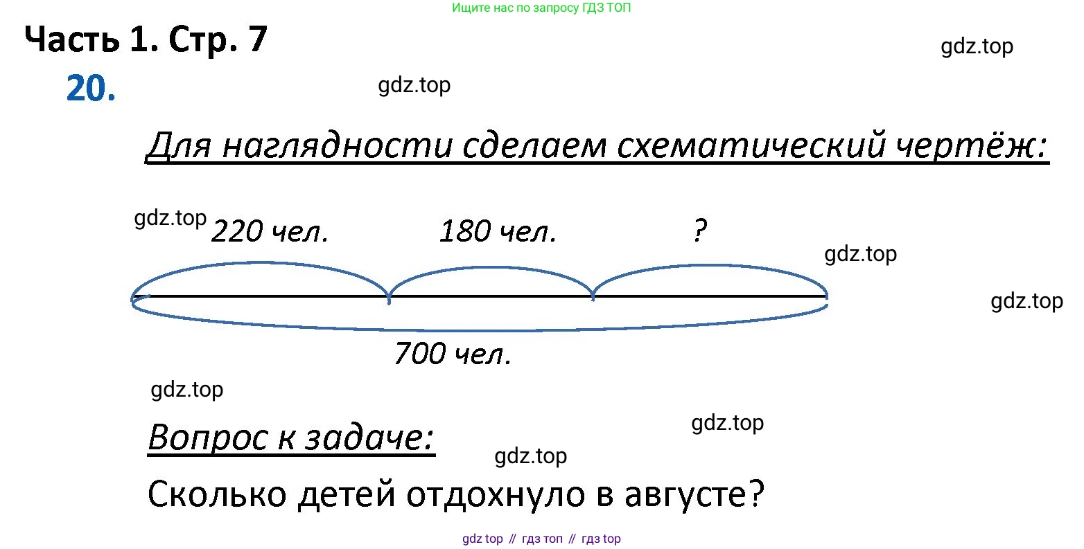 ГДЗ Математика, 4 класс Учебник, авторы: Моро Мария Игнатьевна, Бантова Мария Александровна, Бельтюкова Галина Васильевна, Волкова Светлана Ивановна, Степанова Светлана Вячеславовна, издательство Просвещение, Москва, 2023, белого цвета, Часть 1, страница 7, номер 20, Решение