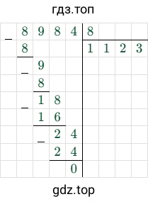 8984/8 = 1123