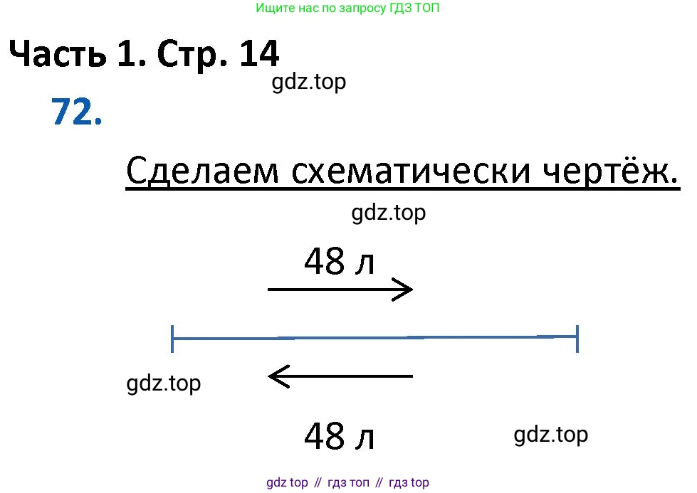 ГДЗ Математика, 4 класс Учебник, авторы: Моро Мария Игнатьевна, Бантова Мария Александровна, Бельтюкова Галина Васильевна, Волкова Светлана Ивановна, Степанова Светлана Вячеславовна, издательство Просвещение, Москва, 2023, белого цвета, Часть 1, страница 14, номер 72, Решение