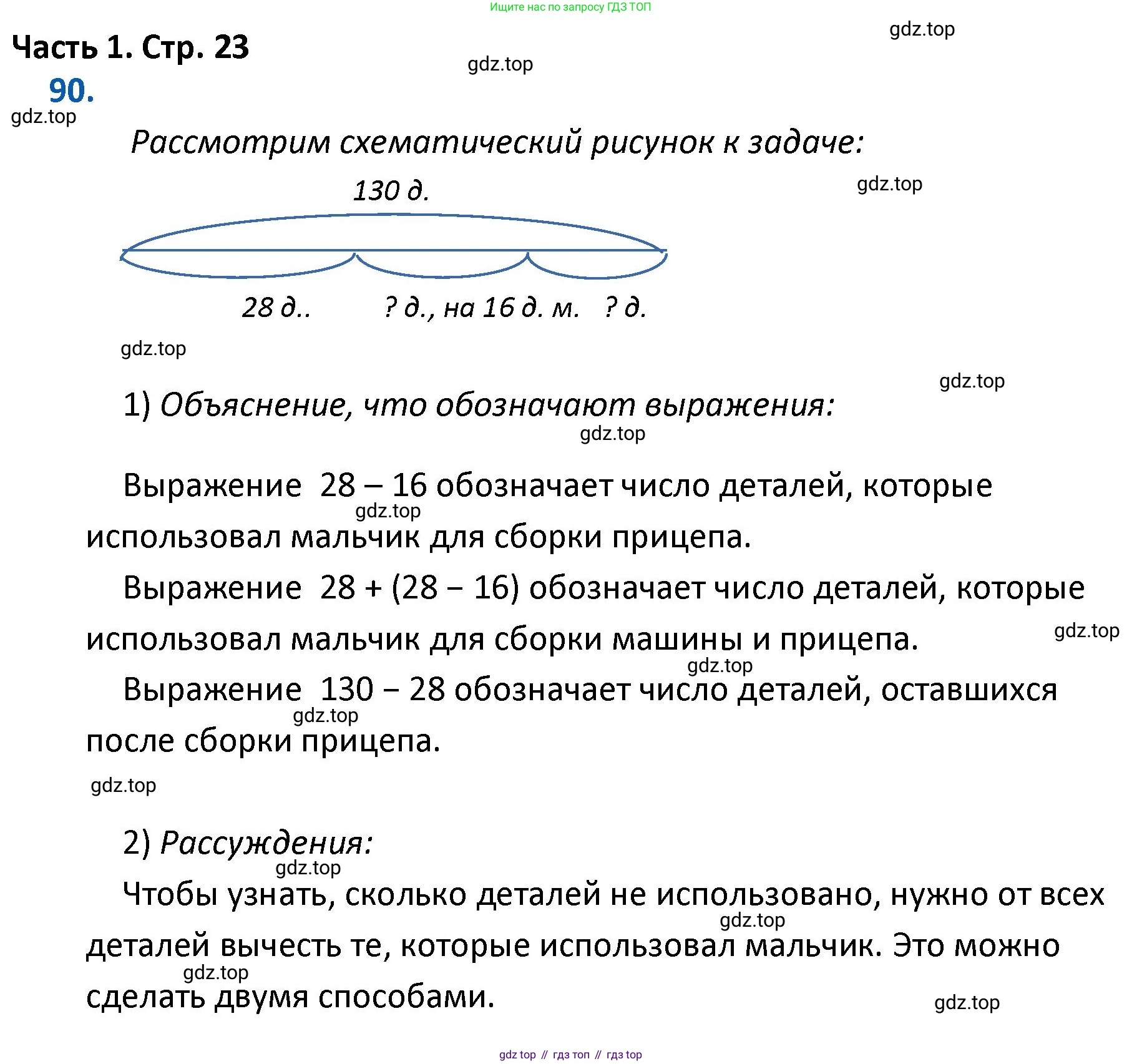 ГДЗ Математика, 4 класс Учебник, авторы: Моро Мария Игнатьевна, Бантова Мария Александровна, Бельтюкова Галина Васильевна, Волкова Светлана Ивановна, Степанова Светлана Вячеславовна, издательство Просвещение, Москва, 2023, белого цвета, Часть 1, страница 23, номер 90, Решение