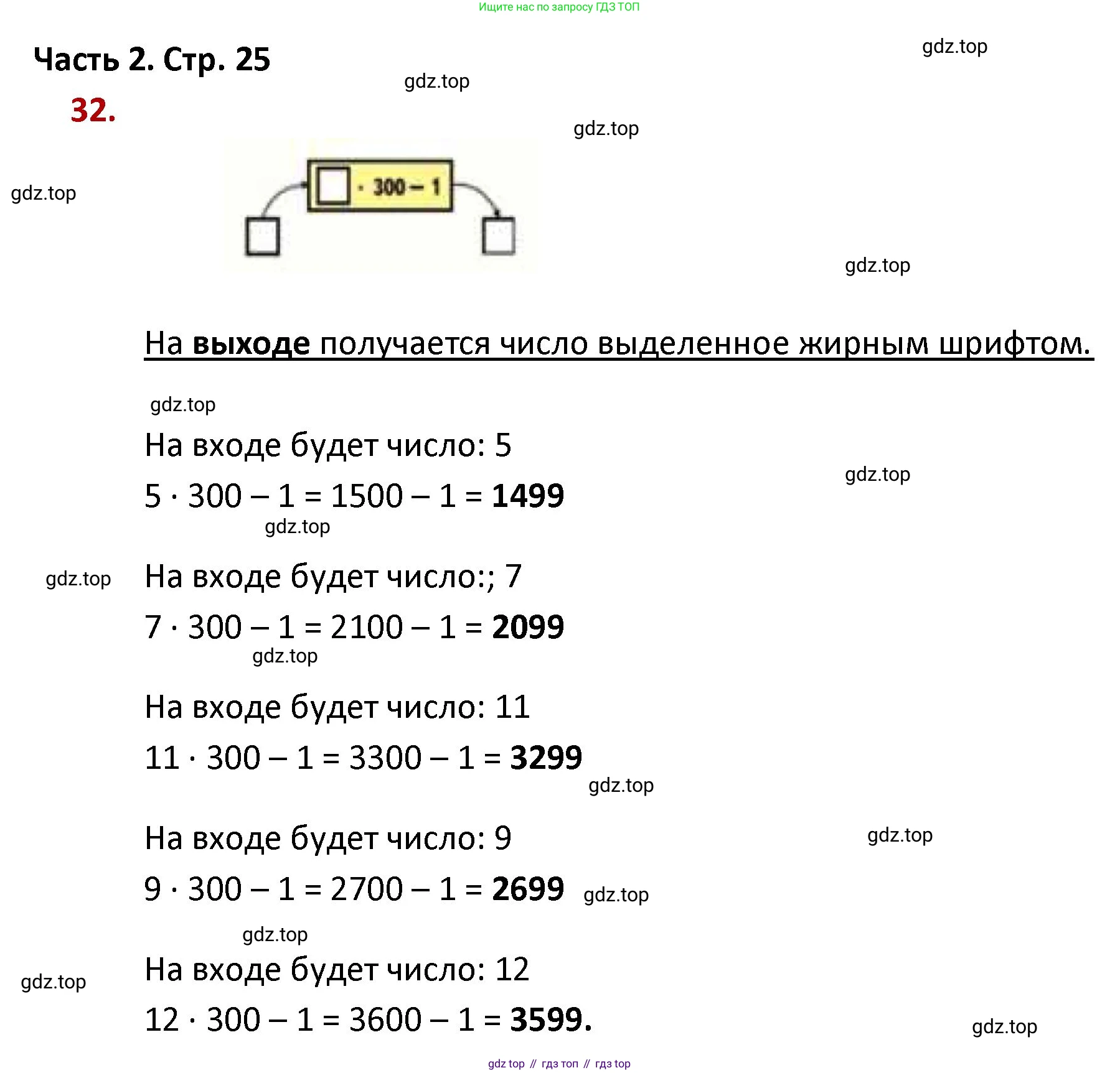 ГДЗ Математика, 4 класс Учебник, авторы: Моро Мария Игнатьевна, Бантова Мария Александровна, Бельтюкова Галина Васильевна, Волкова Светлана Ивановна, Степанова Светлана Вячеславовна, издательство Просвещение, Москва, 2023, белого цвета, Часть 2, страница 25, номер 32, Решение