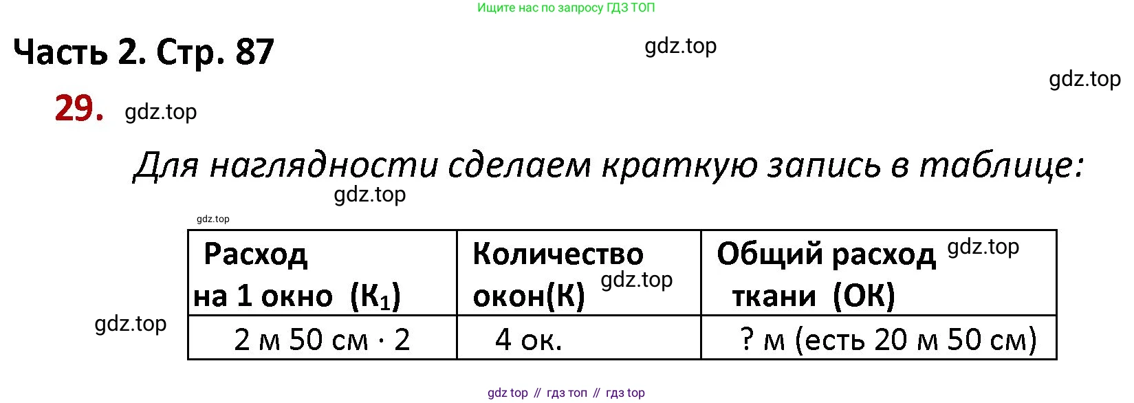 ГДЗ Математика, 4 класс Учебник, авторы: Моро Мария Игнатьевна, Бантова Мария Александровна, Бельтюкова Галина Васильевна, Волкова Светлана Ивановна, Степанова Светлана Вячеславовна, издательство Просвещение, Москва, 2023, белого цвета, Часть 2, страница 87, номер 29, Решение