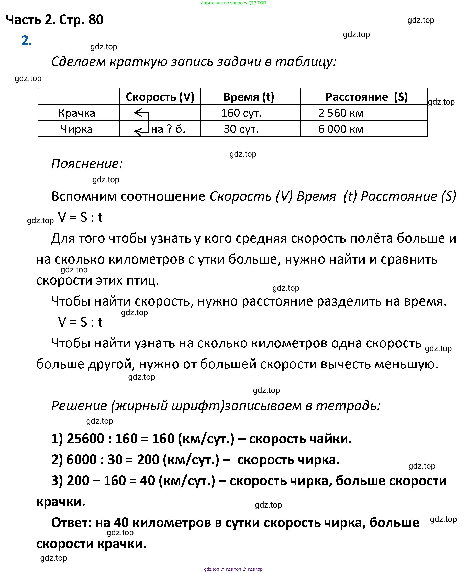 ГДЗ Математика, 4 класс Учебник, авторы: Моро Мария Игнатьевна, Бантова Мария Александровна, Бельтюкова Галина Васильевна, Волкова Светлана Ивановна, Степанова Светлана Вячеславовна, издательство Просвещение, Москва, 2023, белого цвета, Часть 2, страница 80, номер 2, Решение