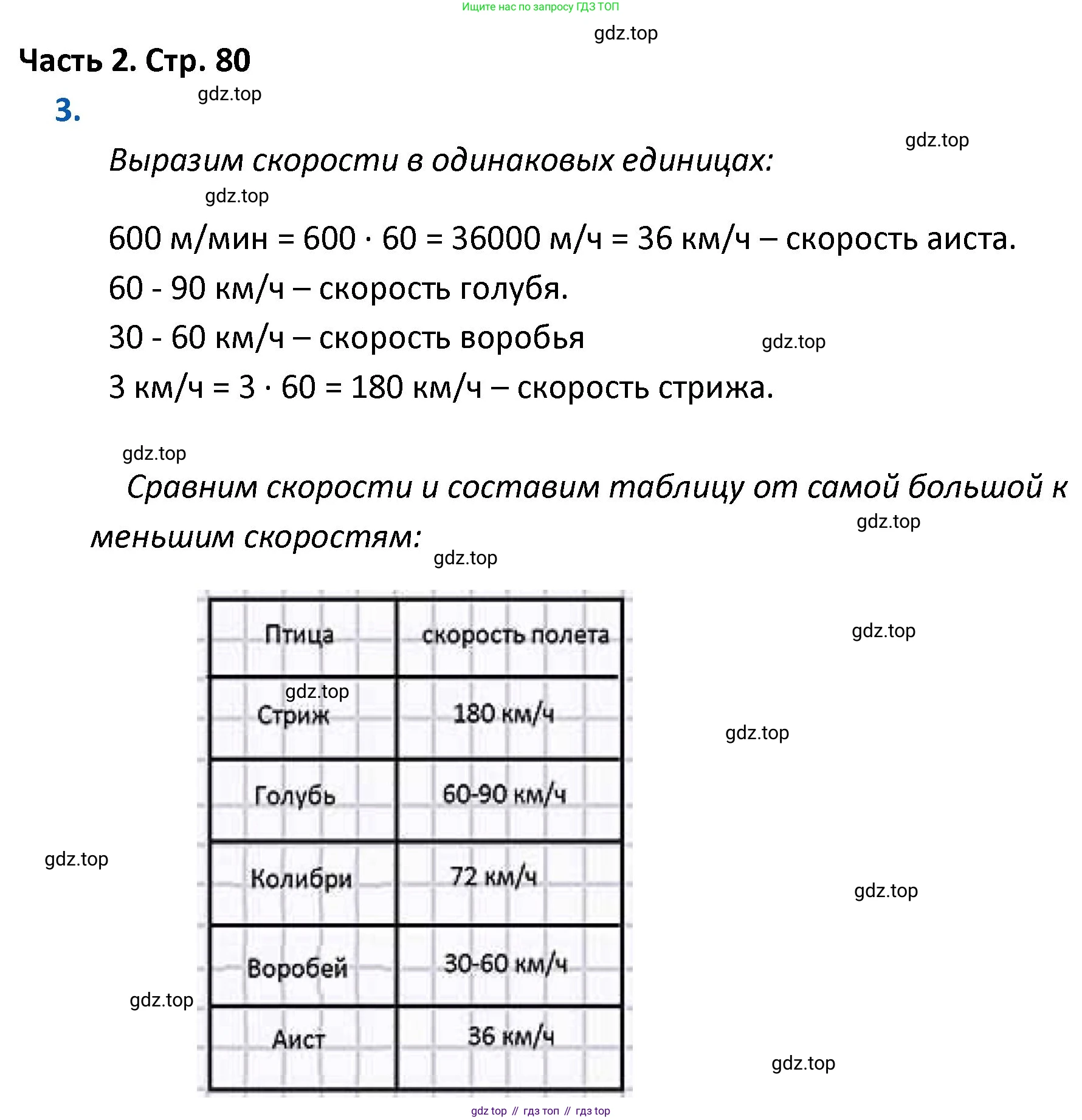 ГДЗ Математика, 4 класс Учебник, авторы: Моро Мария Игнатьевна, Бантова Мария Александровна, Бельтюкова Галина Васильевна, Волкова Светлана Ивановна, Степанова Светлана Вячеславовна, издательство Просвещение, Москва, 2023, белого цвета, Часть 2, страница 80, номер 3, Решение