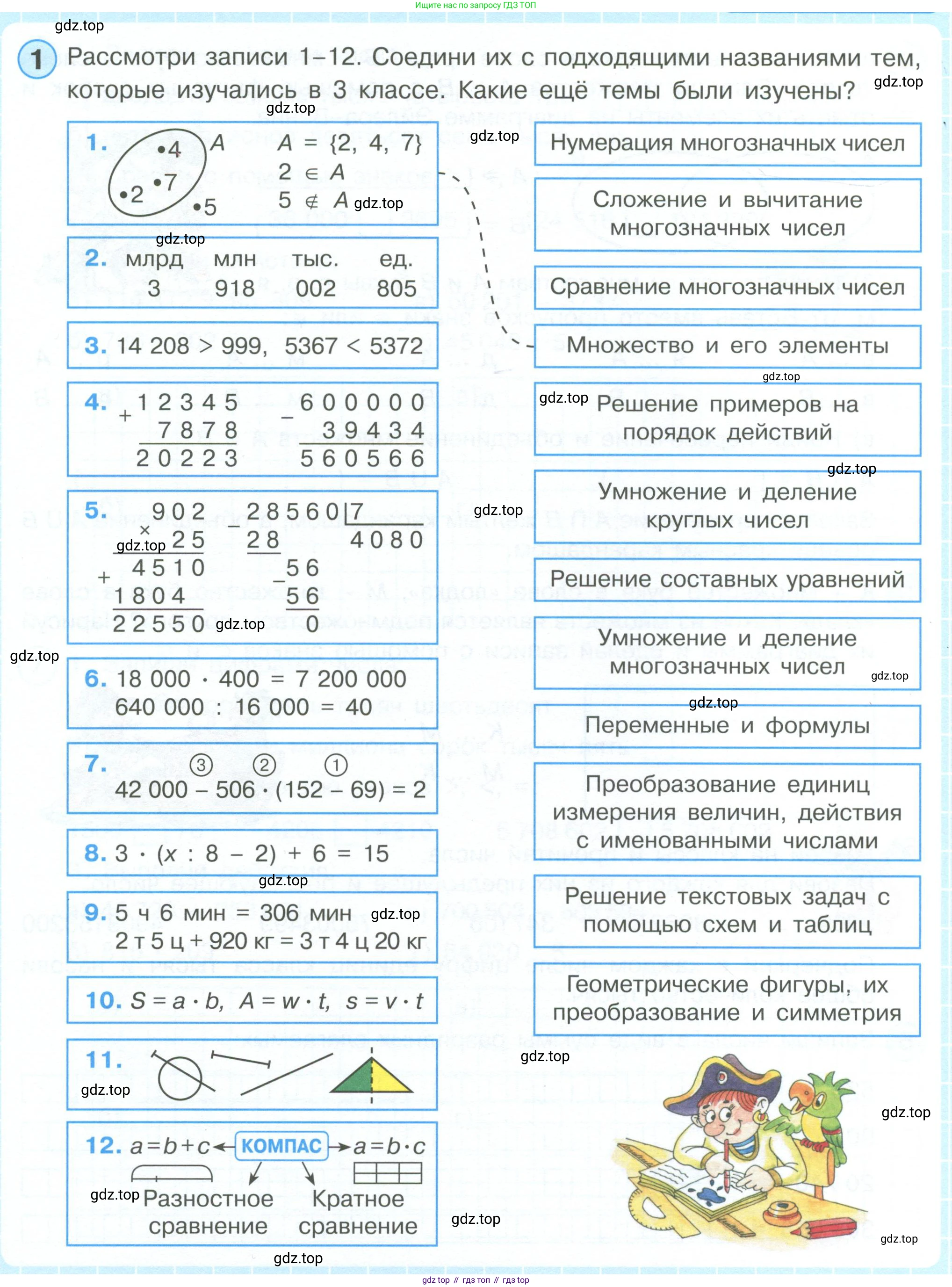 ГДЗ Математика, 4 класс рабочая тетрадь, автор: Петерсон Людмила Георгиевна, издательство Просвещение, Москва, 2020, розового цвета, Часть 1, страница 3, номер 1, Условие 2019-2023